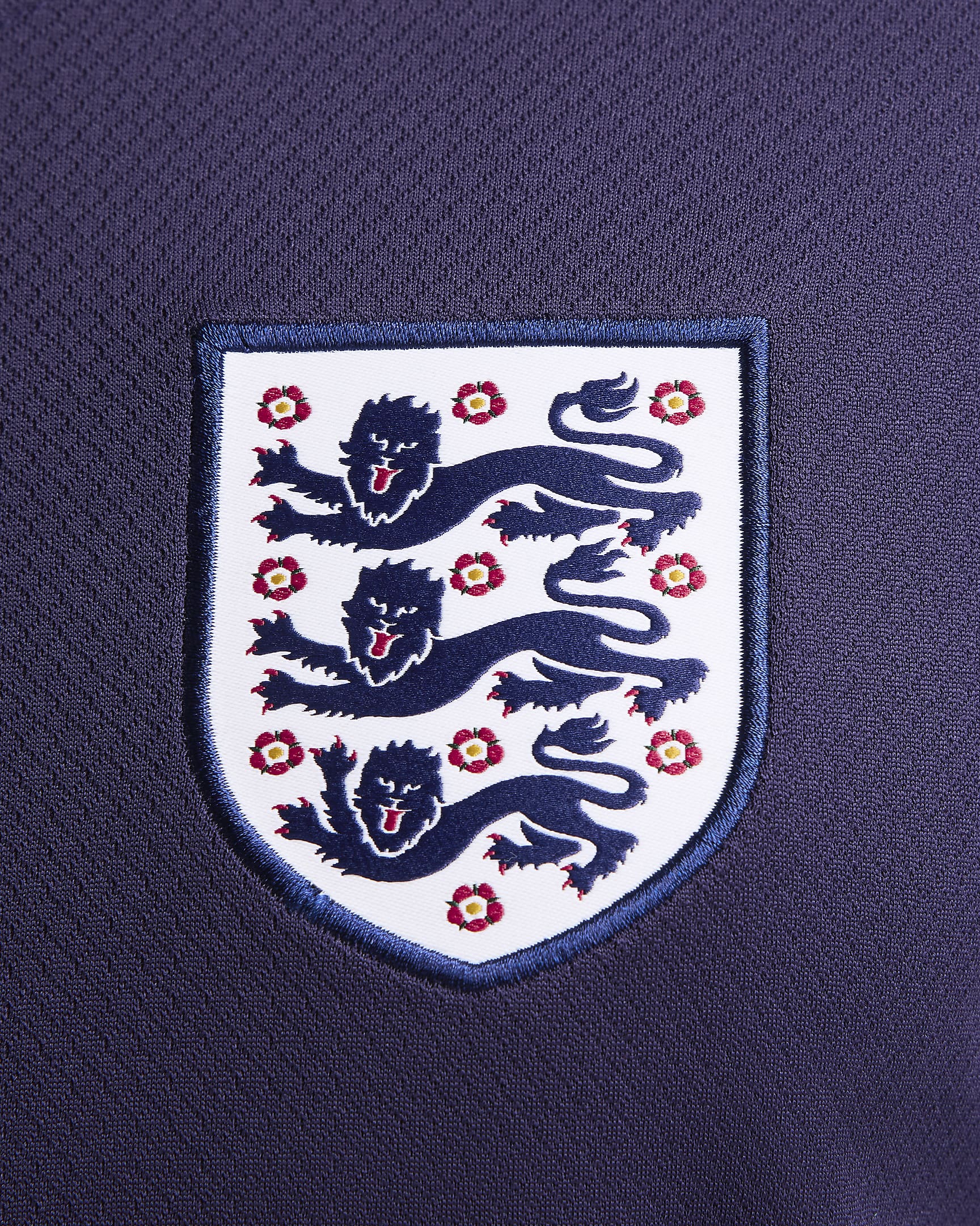 Engeland Strike Nike Dri-FIT knit voetbaltop met korte mouwen voor heren - Purple Ink/Rosewood/Wit