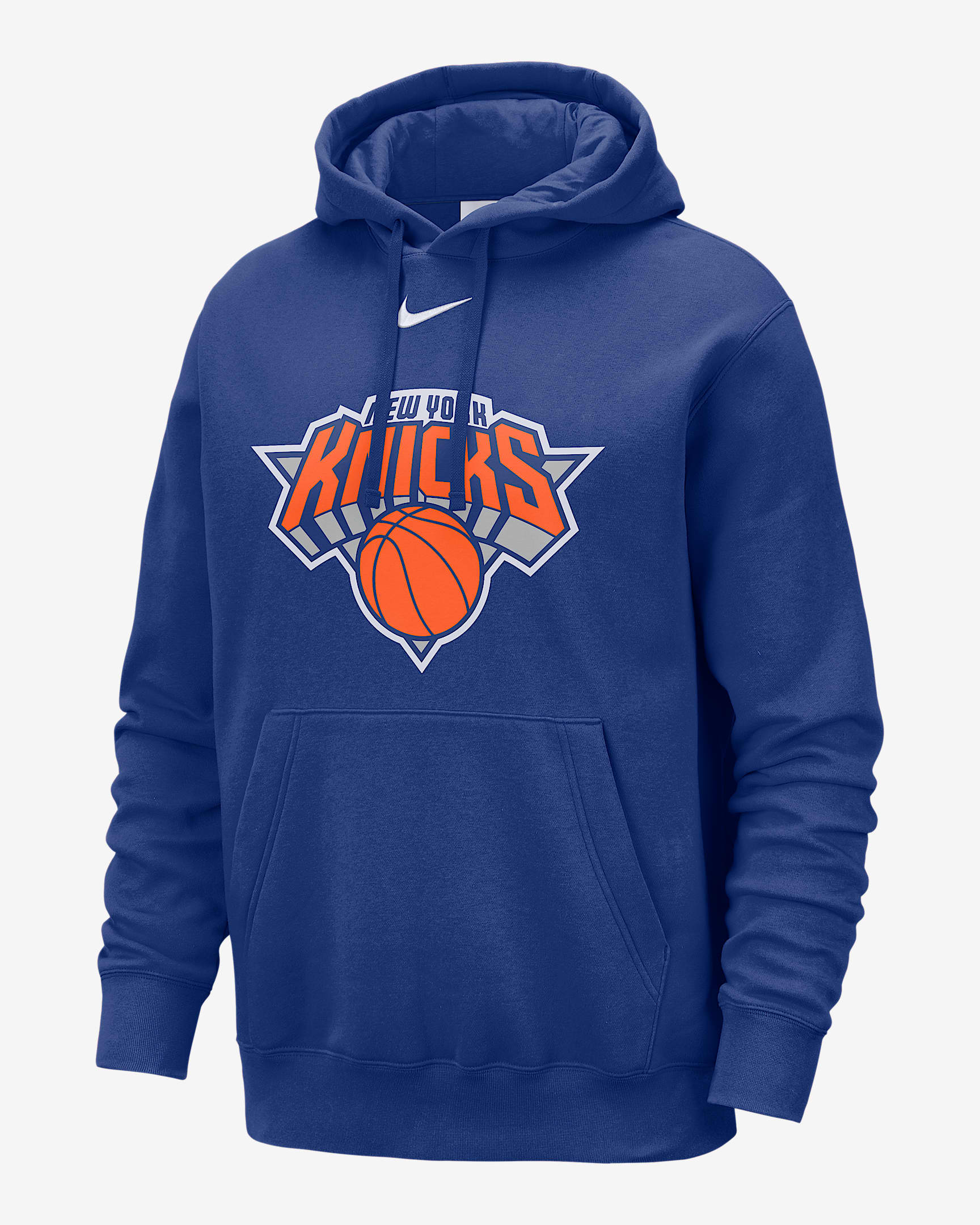 New York Knicks Club Men's Nike NBA Pullover Hoodie - Rush Blue/White