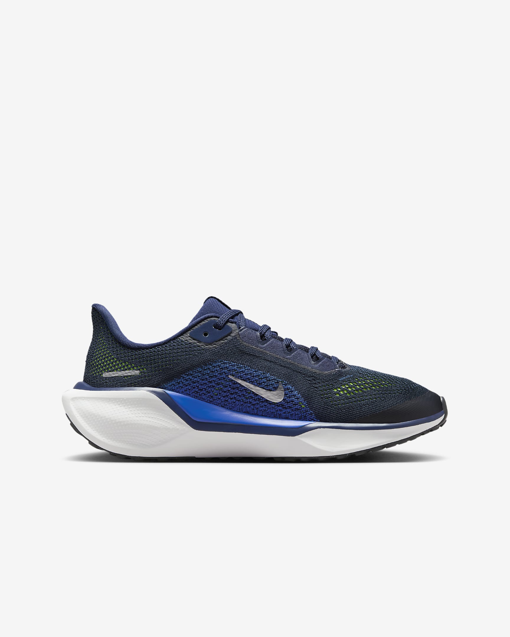 Nike Pegasus 41 Genç Çocuk Yol Koşu Ayakkabısı - Midnight Navy/Siyah/Volt/Reflect Silver