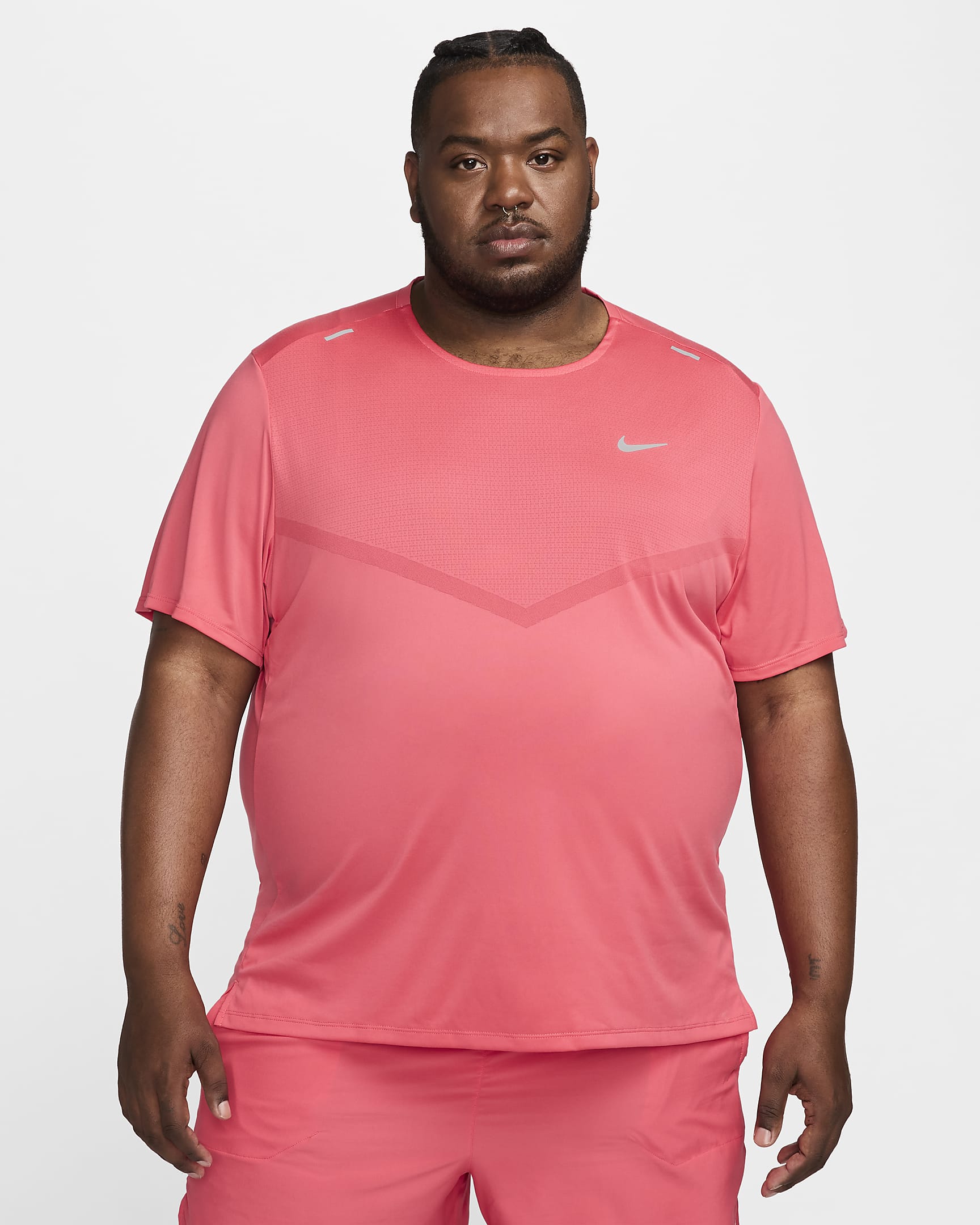 Męska koszulka z krótkim rękawem do biegania Dri-FIT Nike Rise 365 - Aster Pink