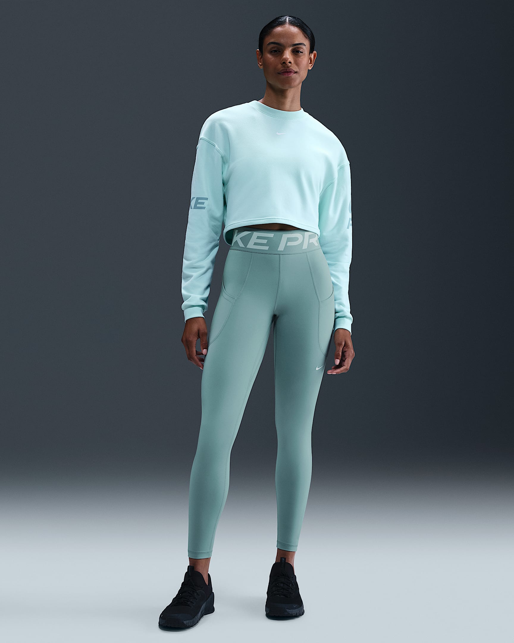Nike Pro Sculpt Women's High-Waisted 7/8 Leggings with Pockets - Cannon/White