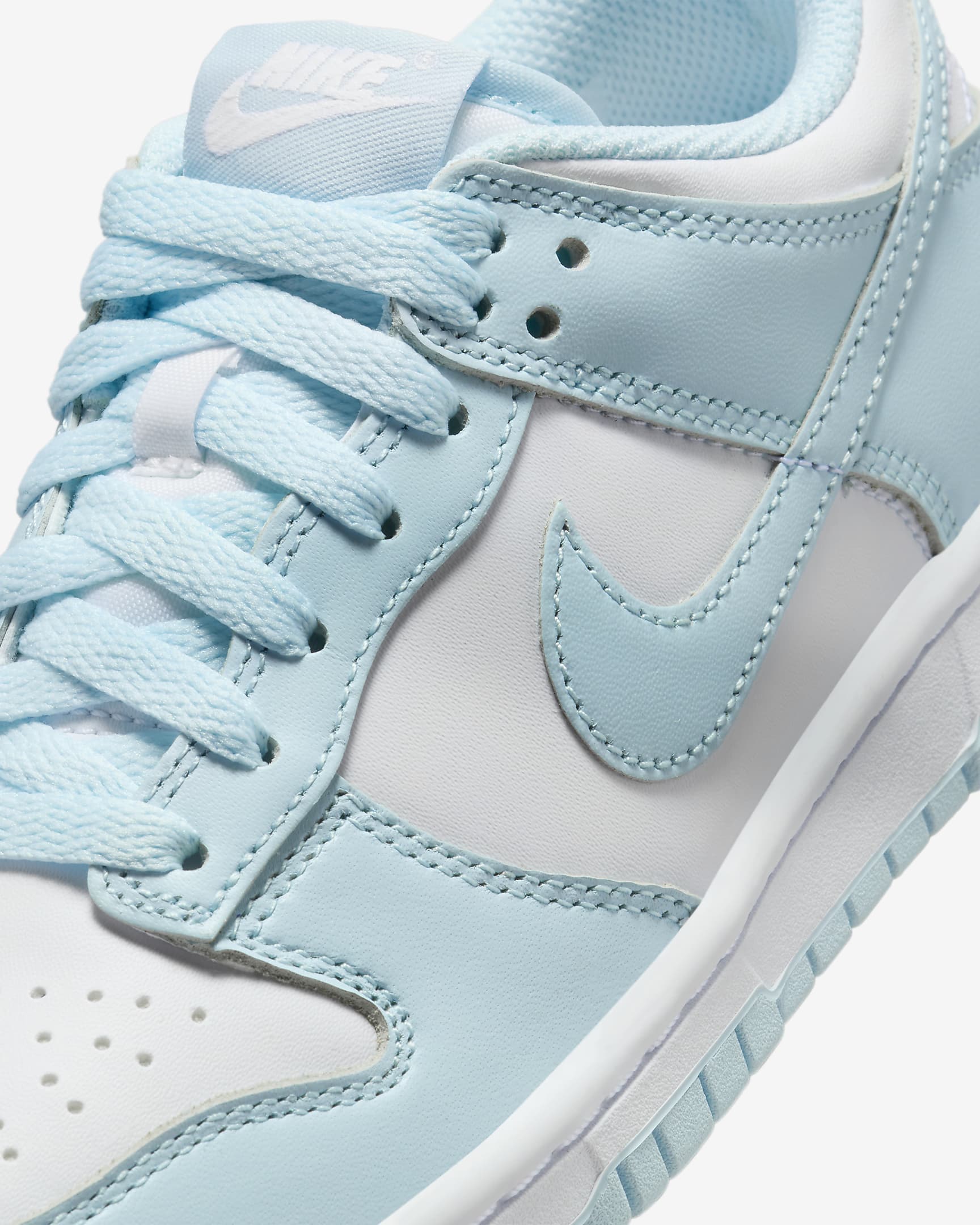 Nike Dunk Low Big Kids' Shoes - White/Glacier Blue