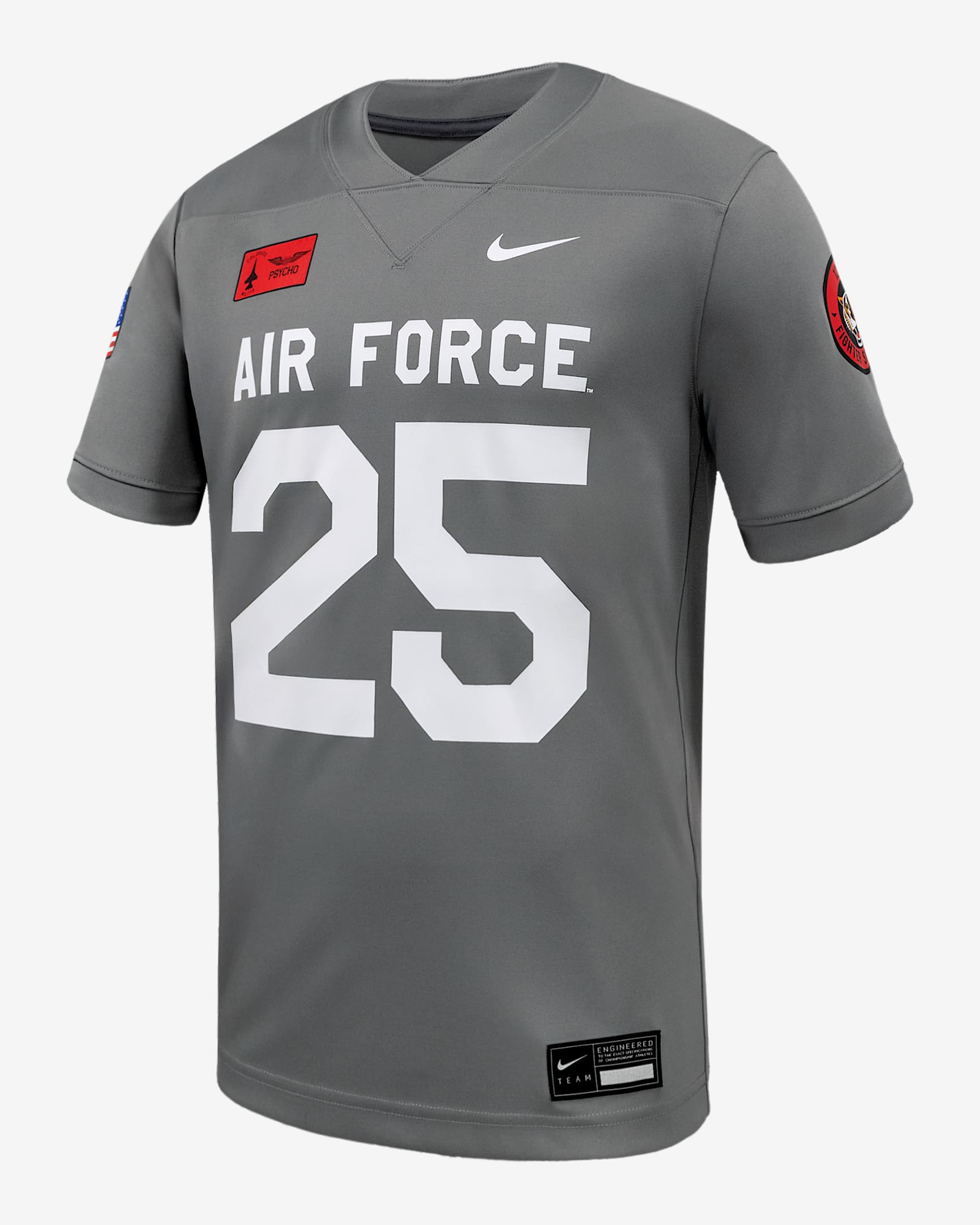 Air Force Men's Nike College Football Replica Jersey - Dark Steel Grey