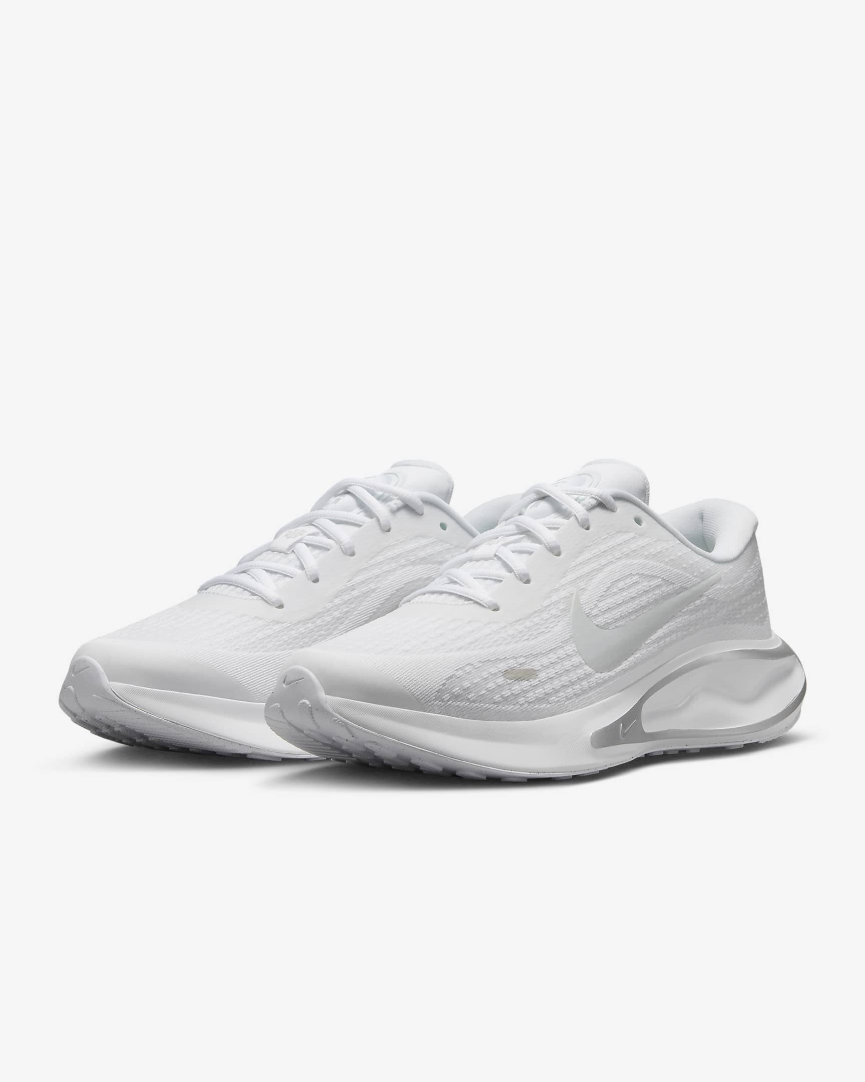 Tenis de correr en pavimento para mujer Nike Journey Run - Blanco/Platino puro/Plata metalizado/Blanco