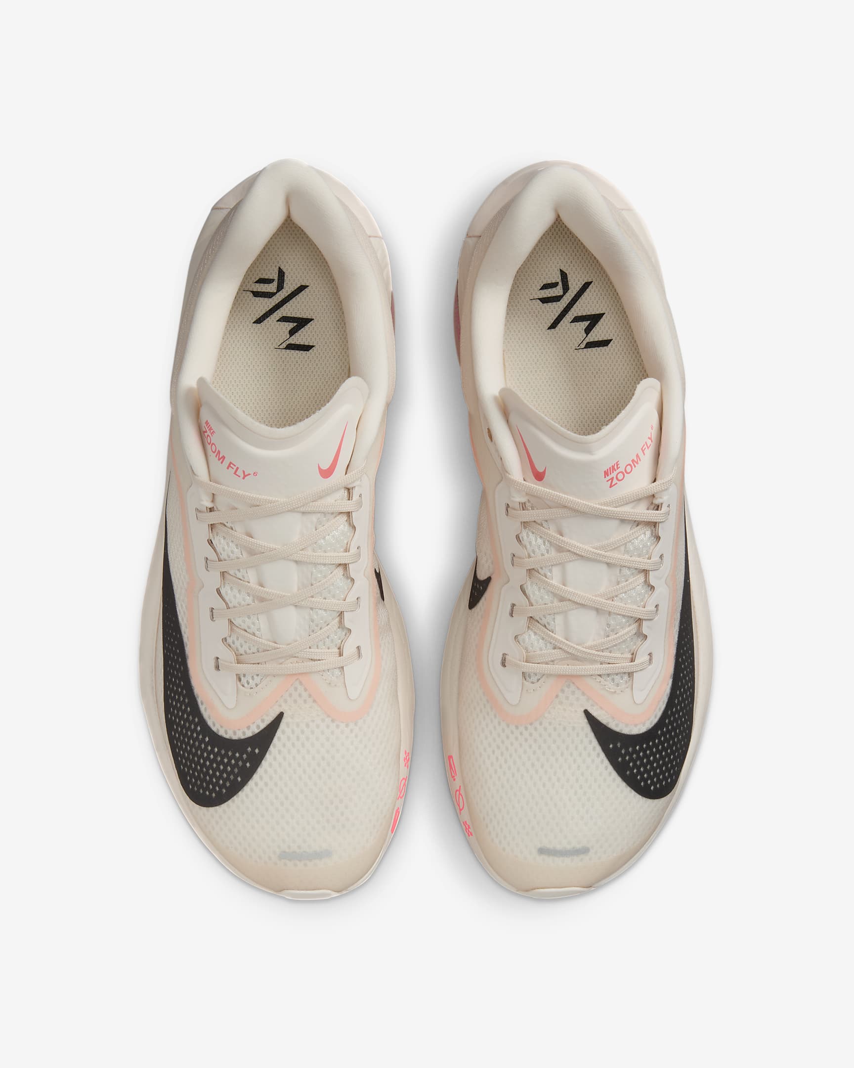 Nike Zoom Fly 6 Straßenlaufschuh (Herren) - Pale Ivory/Crimson Tint/Sail/Schwarz