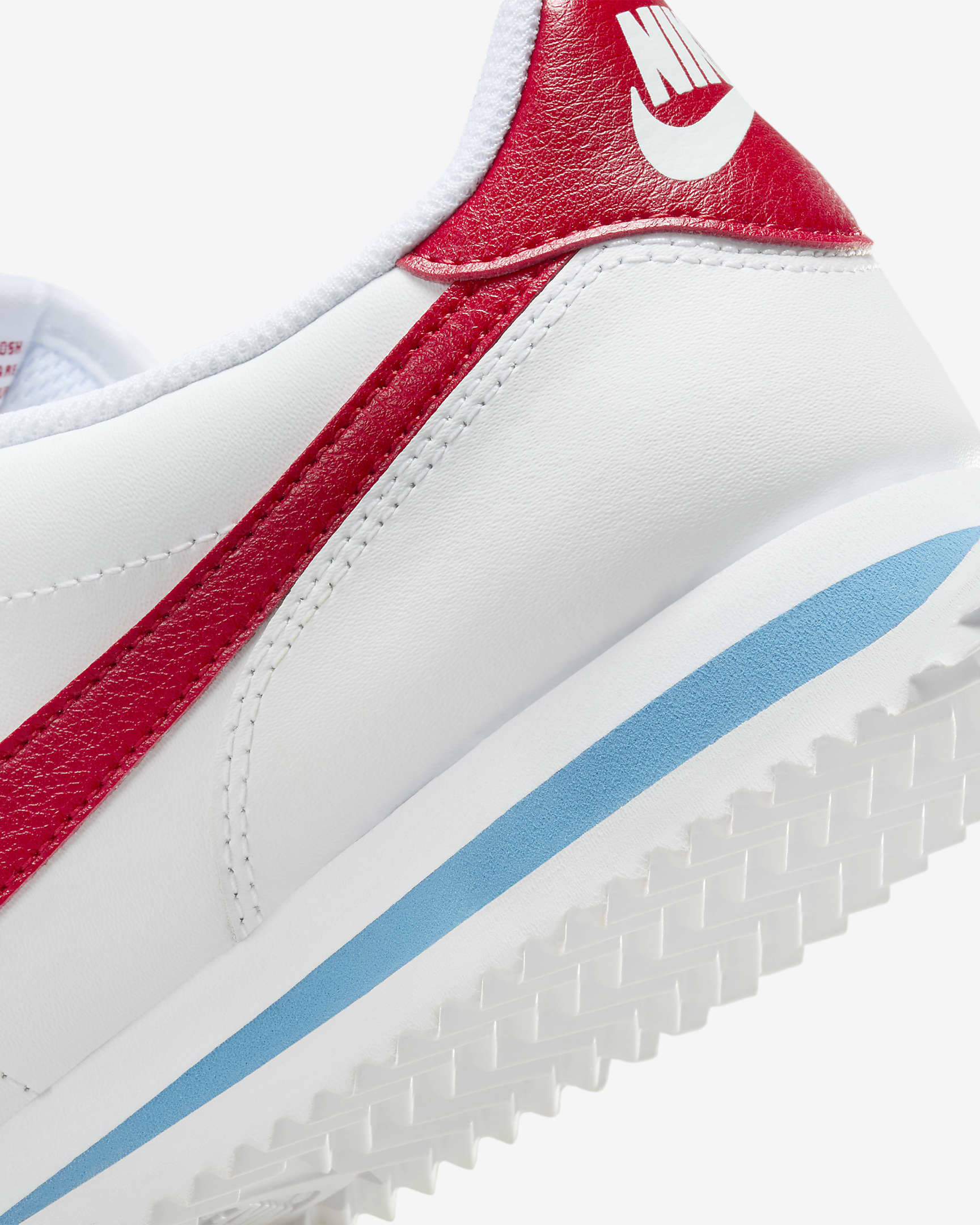 Nike Cortez Leather Women's Shoes - White/Varsity Blue/Varsity Red