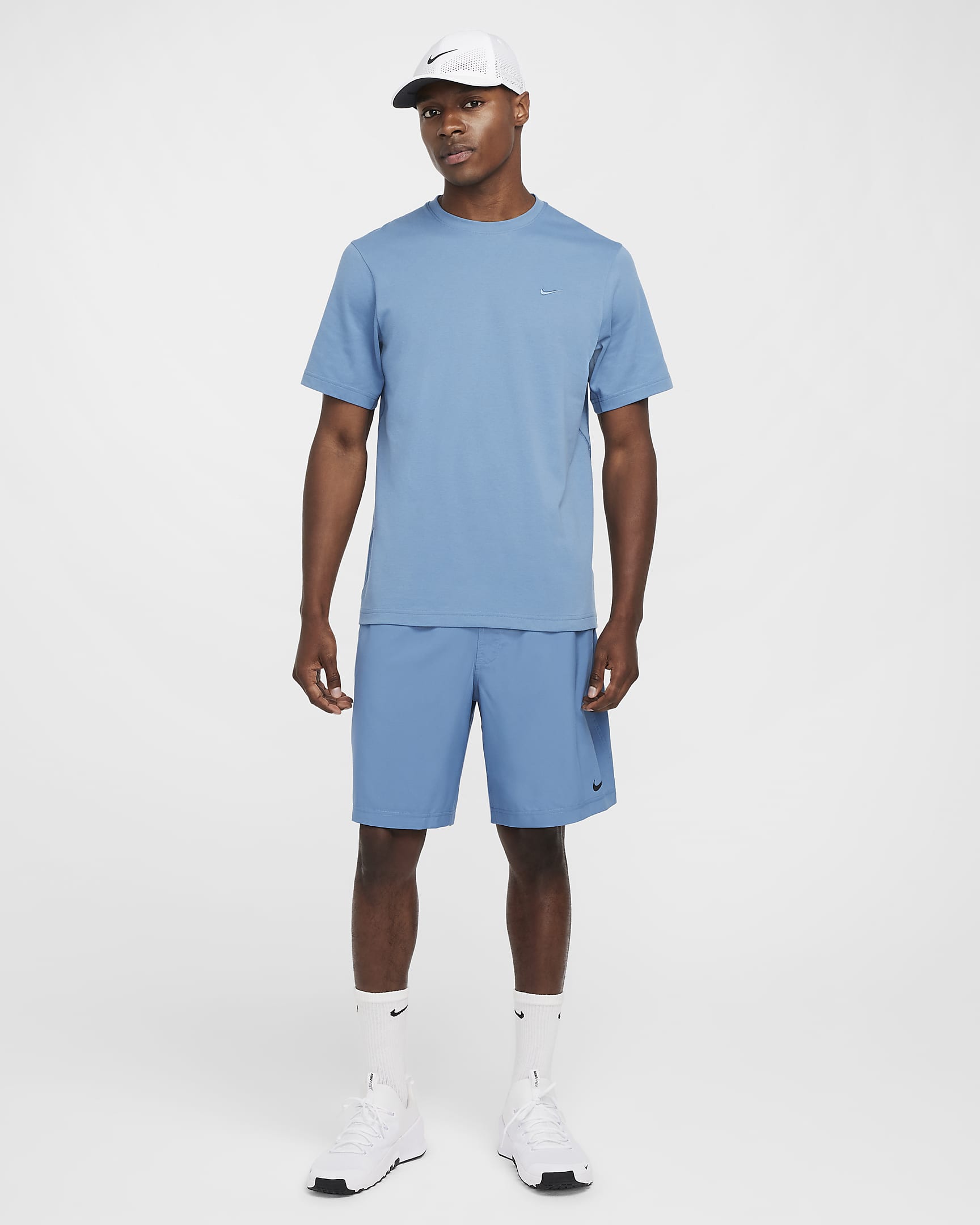 Nike Primary Men's Dri-FIT Short-sleeve Versatile Top - Aegean Storm/Aegean Storm