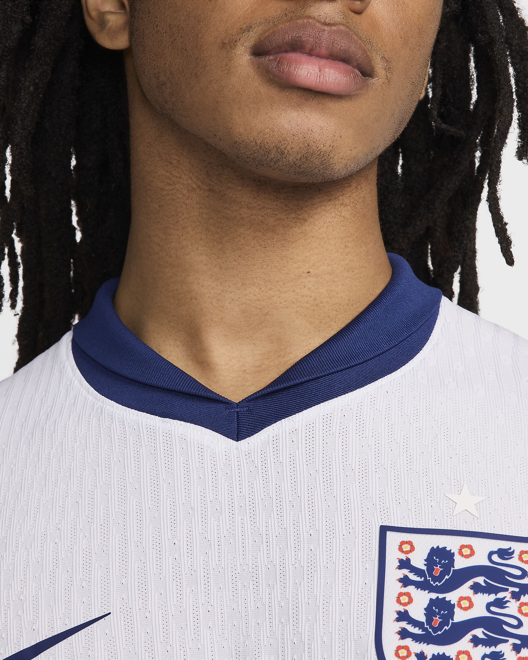 England (Men's Team) 2024/25 Match Home Men's Nike Dri-FIT ADV Football Authentic Shirt - White/Blue Void