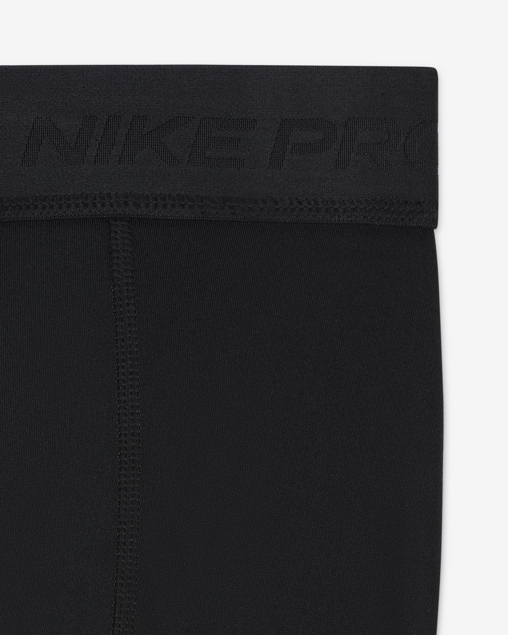 Nike Pro Dri-FIT shorts til store barn (gutt) - Svart/Svart/Hvit