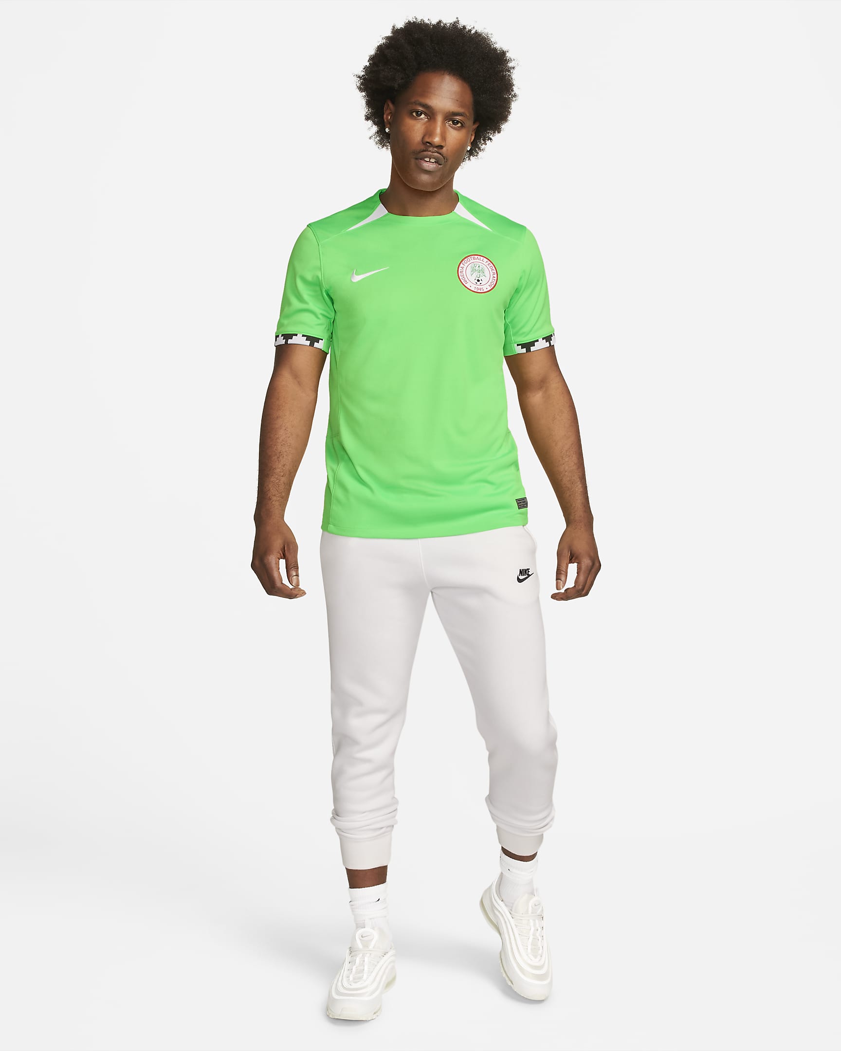 Nigeria 2023 Stadium Home Men's Nike Dri-FIT Football Shirt. Nike PT