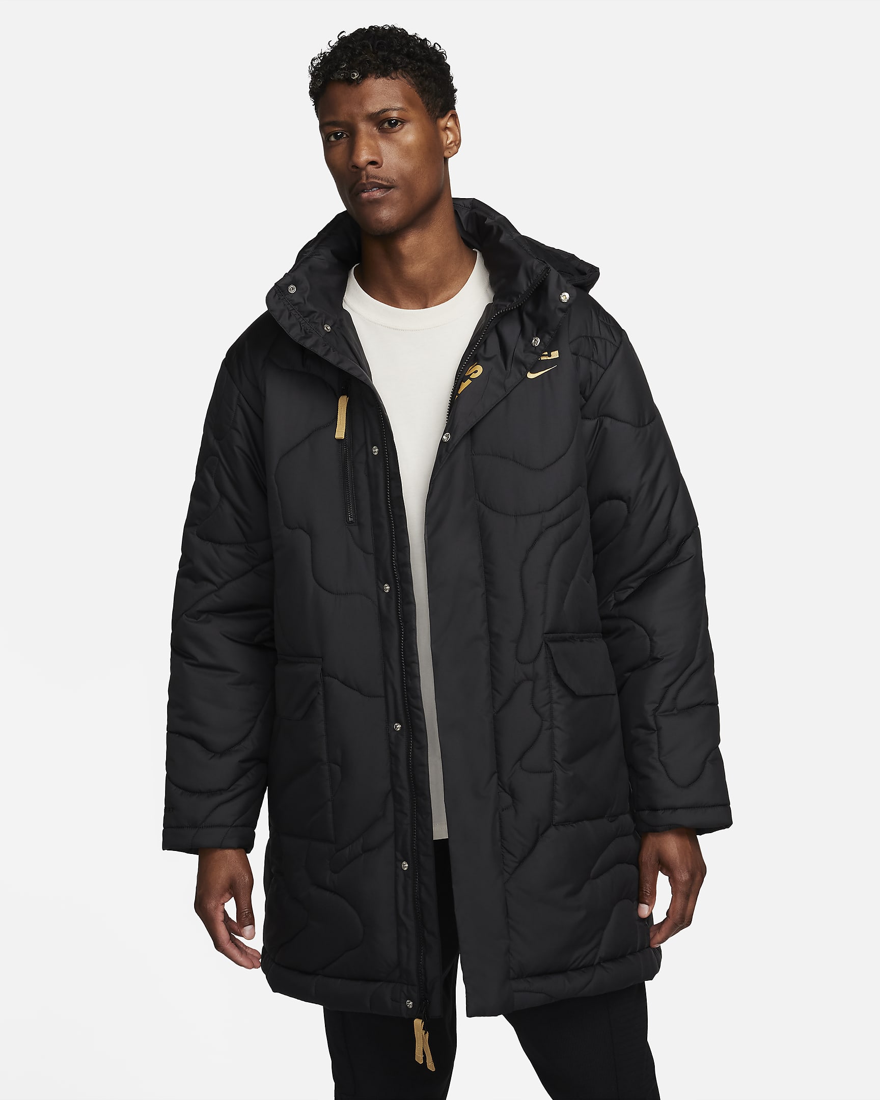 LeBron x Liverpool FC Men's Nike Therma-FIT ADV Repel Soccer Jacket - Black/Black/Truly Gold