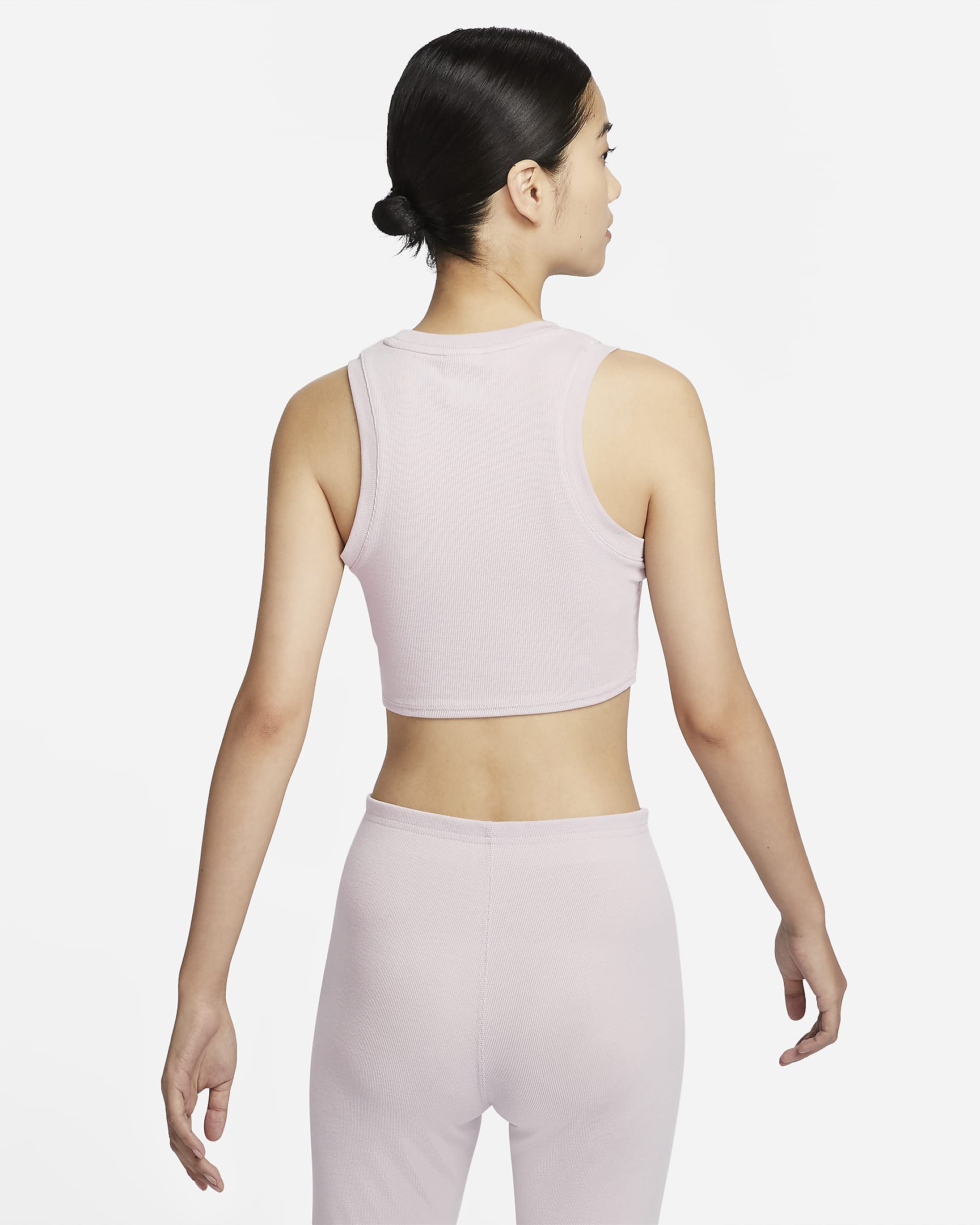 Nike Sportswear Essentials Women's Ribbed Cropped Tank - Platinum Violet/Sail