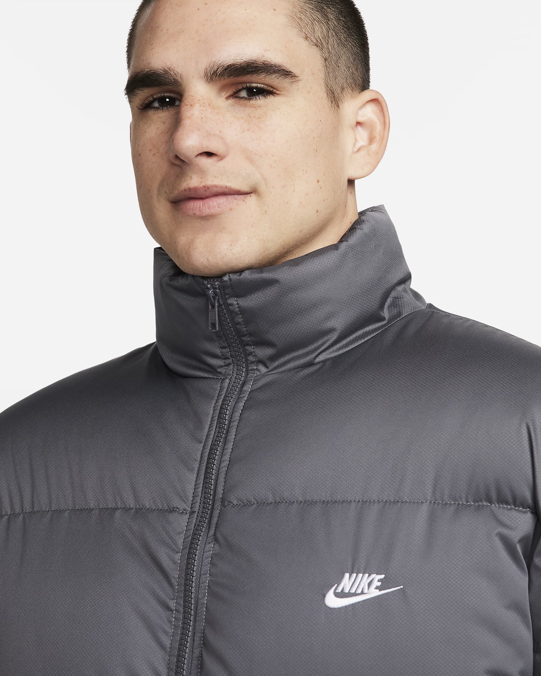 Doudoune Nike Sportswear Club pour homme - Iron Grey/Blanc