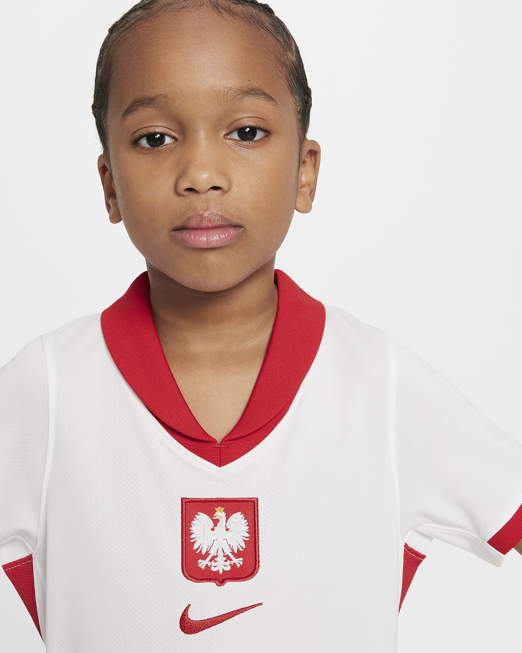 Lengyelország 2024/25 Stadium hazai Nike Dri-FIT replika futballrövidnadrág nagyobb gyerekeknek - Fehér/Sport Red/Sport Red