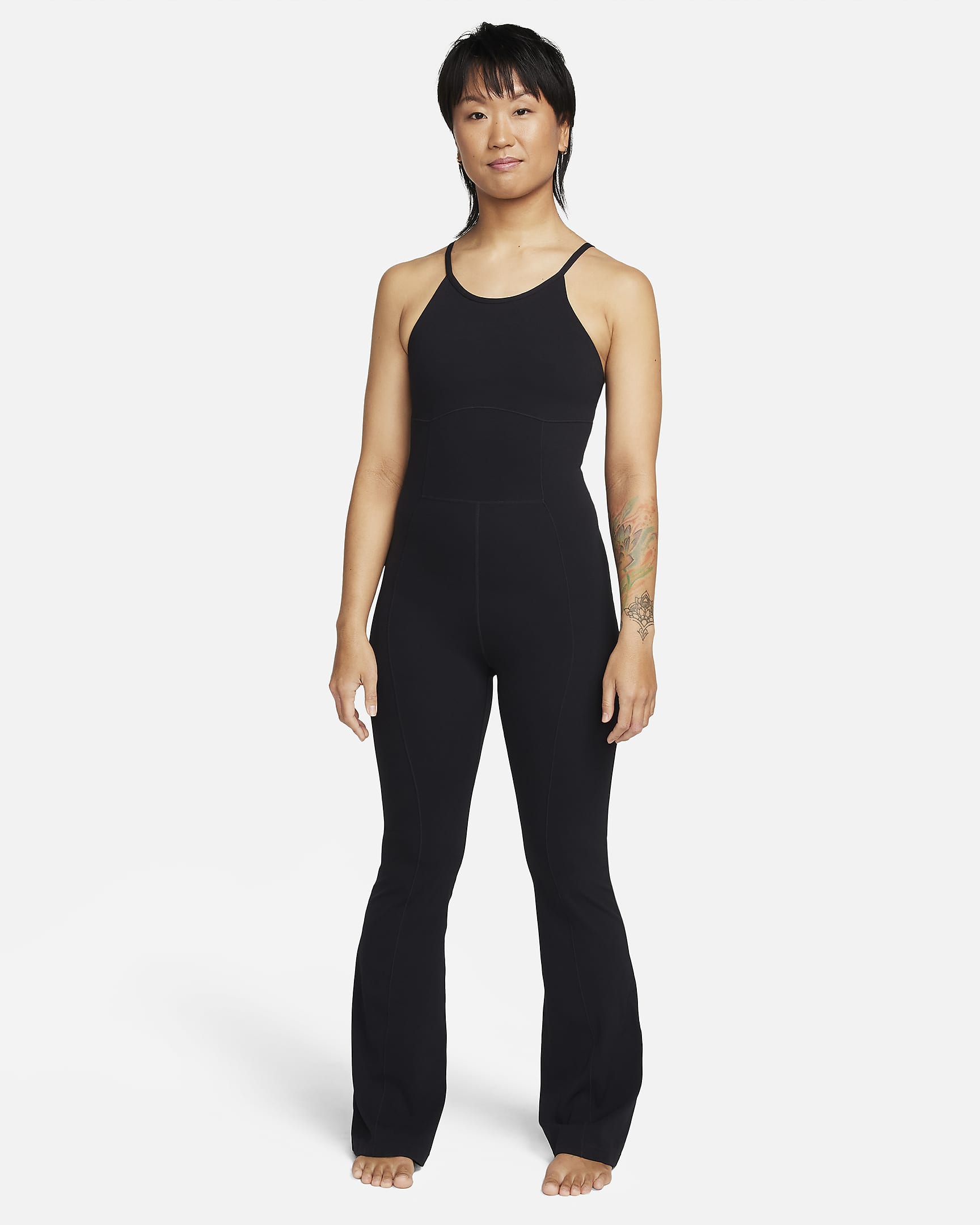Body long évasé Nike Zenvy Dri-FIT pour femme - Noir