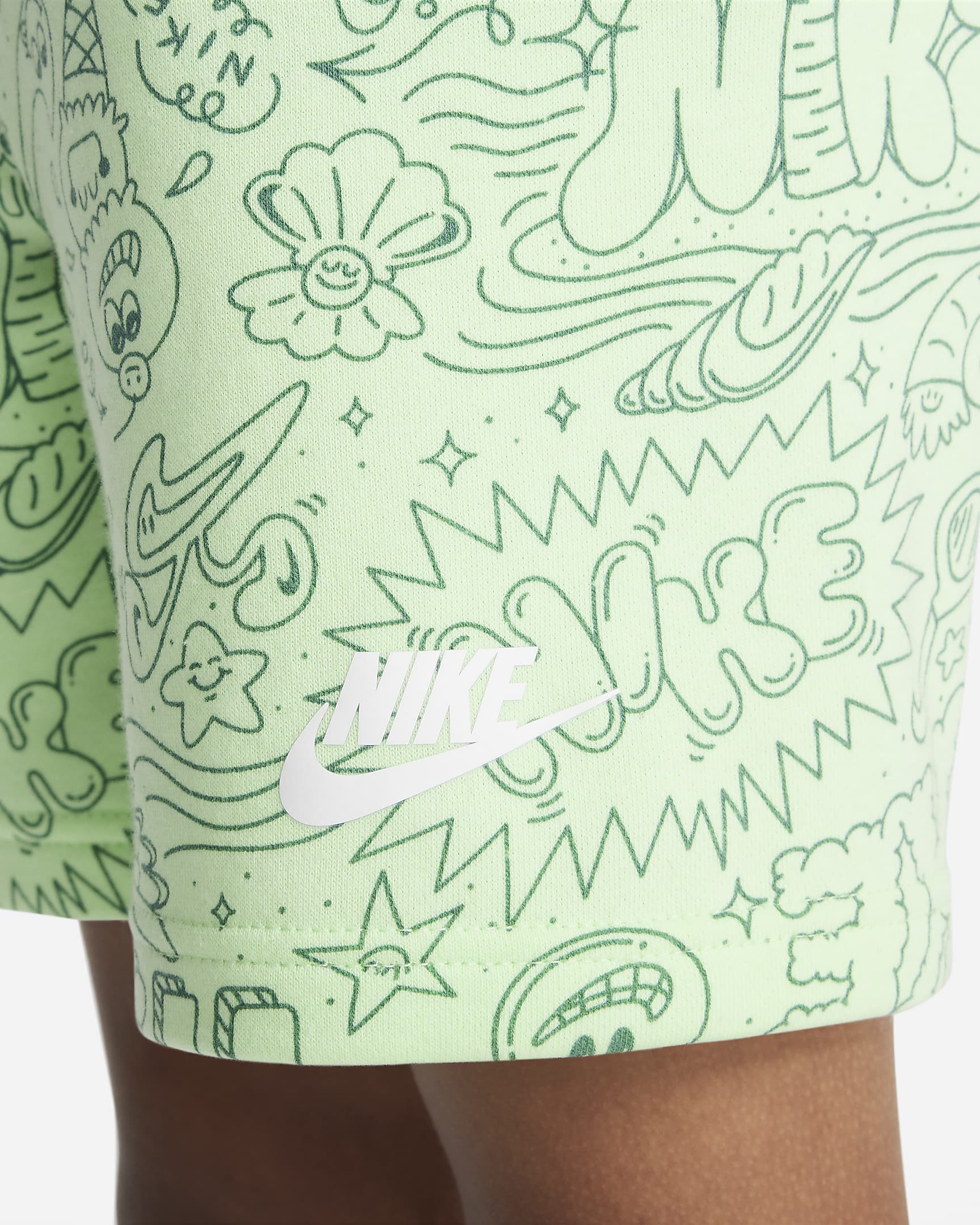 Conjunto de playera y shorts para niños de preescolar Nike Sportswear Create Your Own Adventure - Verde vapor