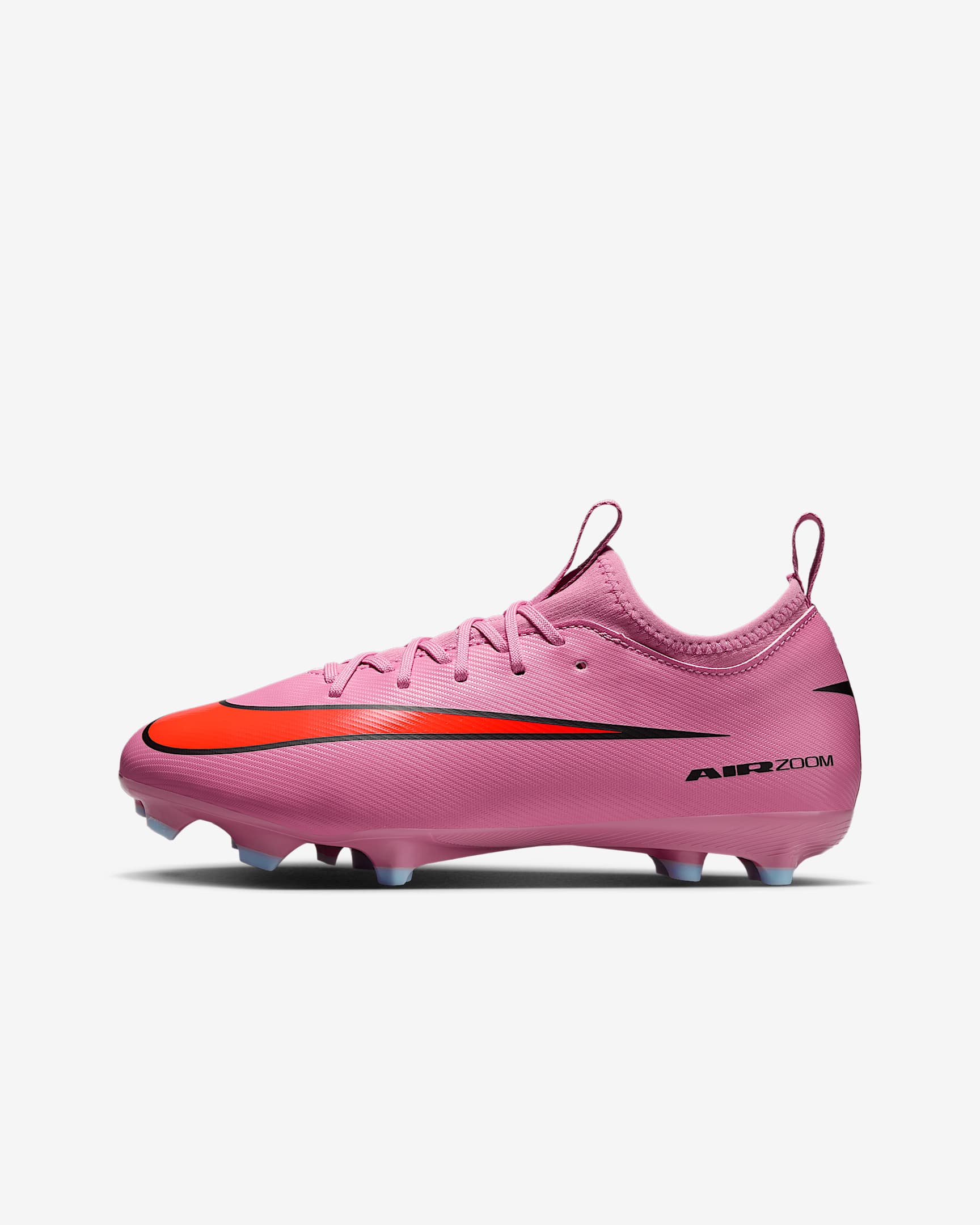 Nike Jr. Mercurial Vapor 16 Academy Younger/Older Kids' Multi-Ground Low-Top Football Boot - Magic Flamingo/Total Crimson/Black