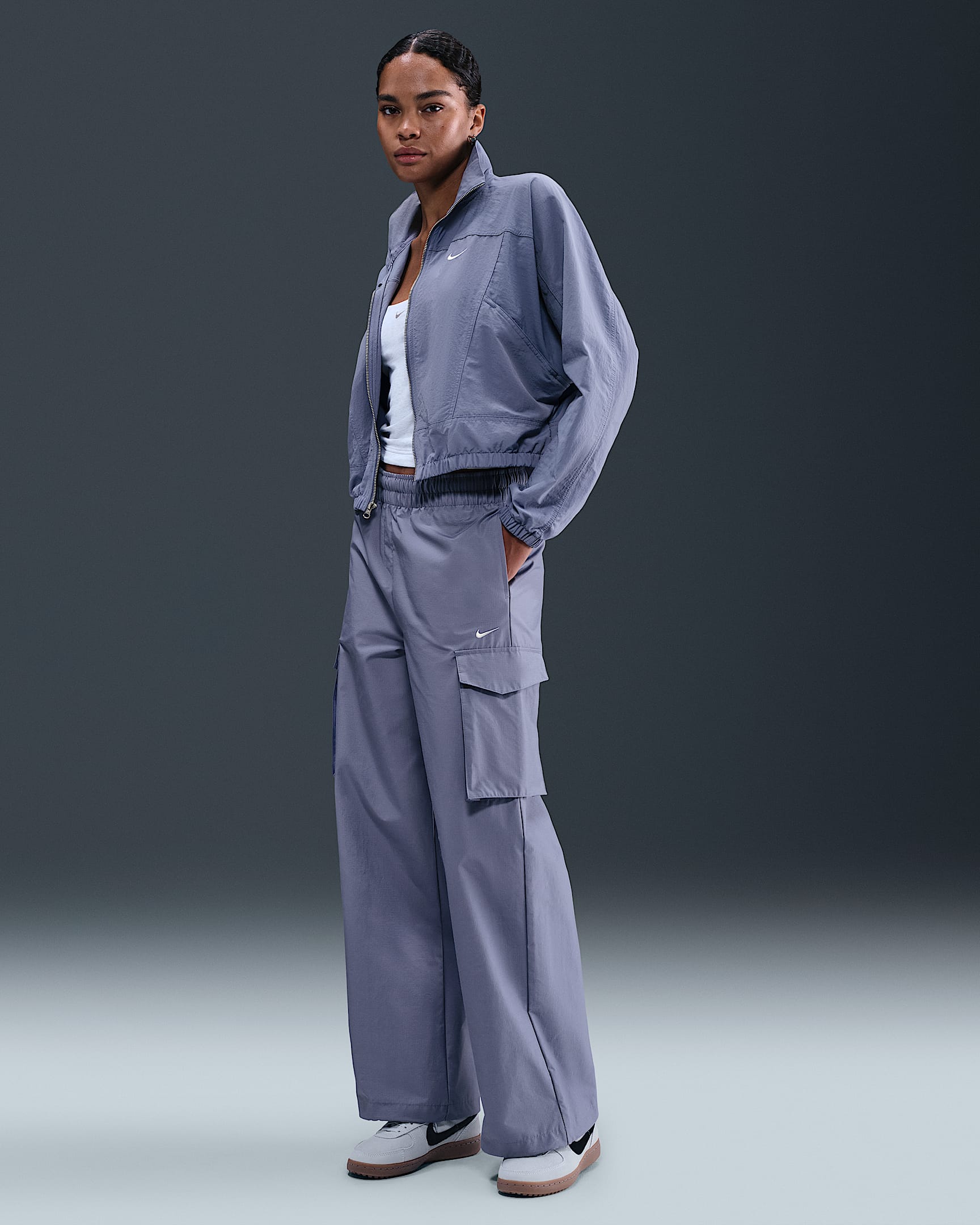 Nike Sportswear Everything Wovens Women's Mid-Rise Cargo Pants - World Indigo/Sail