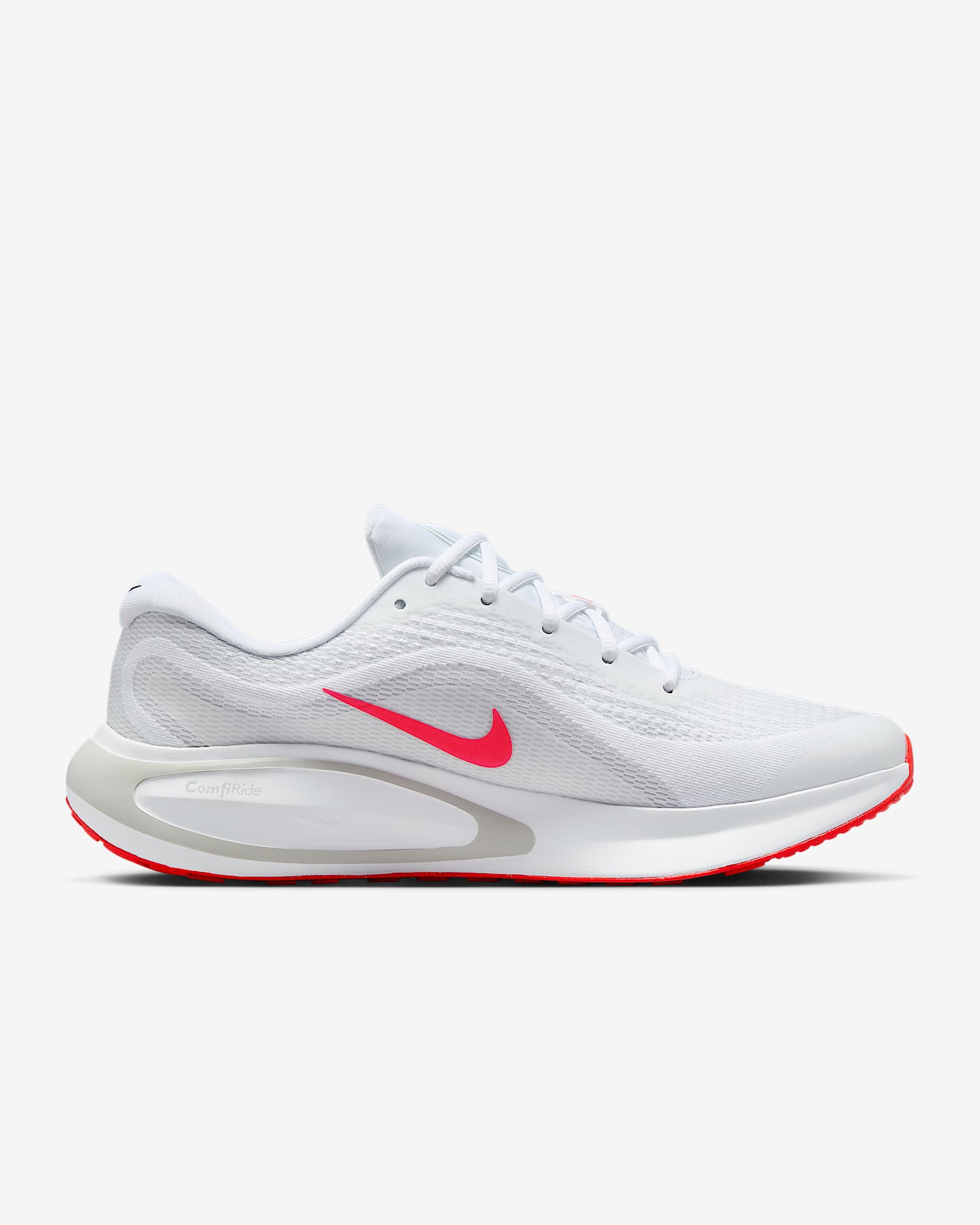 Chaussures de running sur route Nike Journey Run pour homme - Blanc/Wolf Grey/Pure Platinum/Bright Crimson