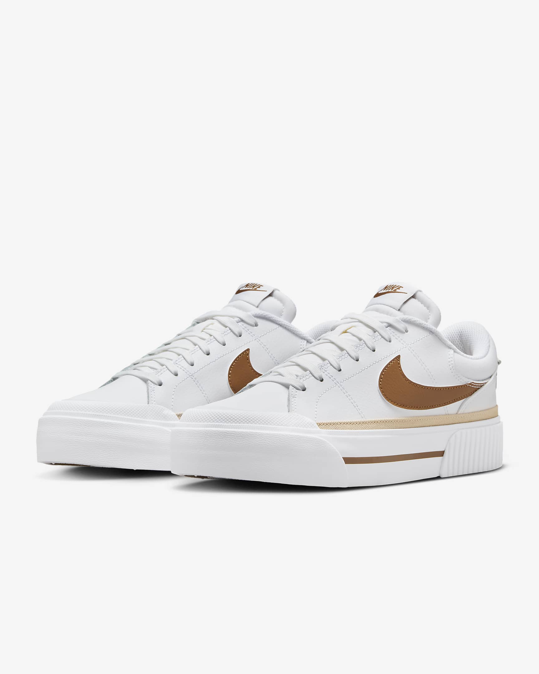 Chaussure Nike Court Legacy Lift pour femme - Blanc/Sanddrift/Light British Tan