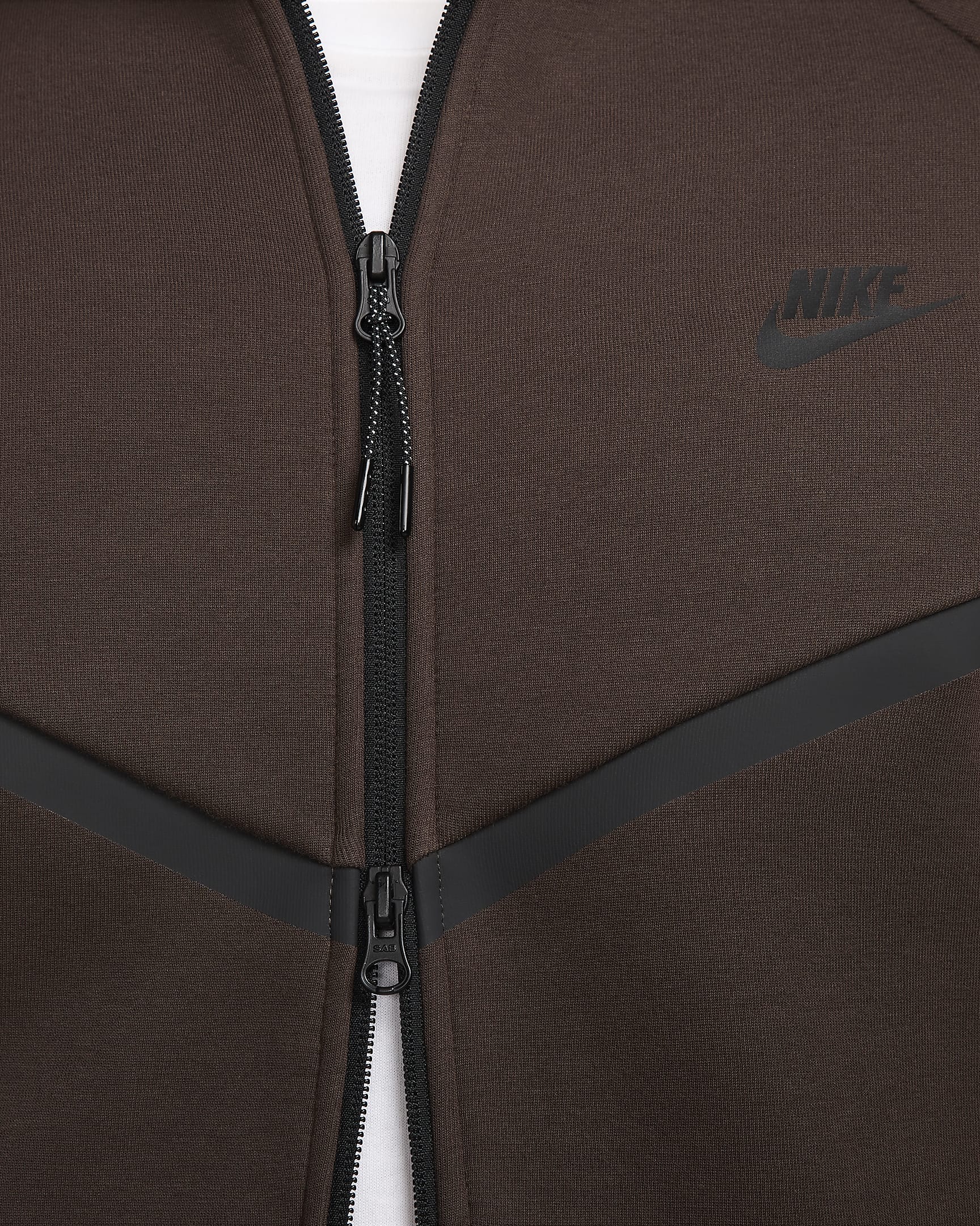 Nike Tech Men's Full-Zip Windrunner Hoodie - Baroque Brown/Black