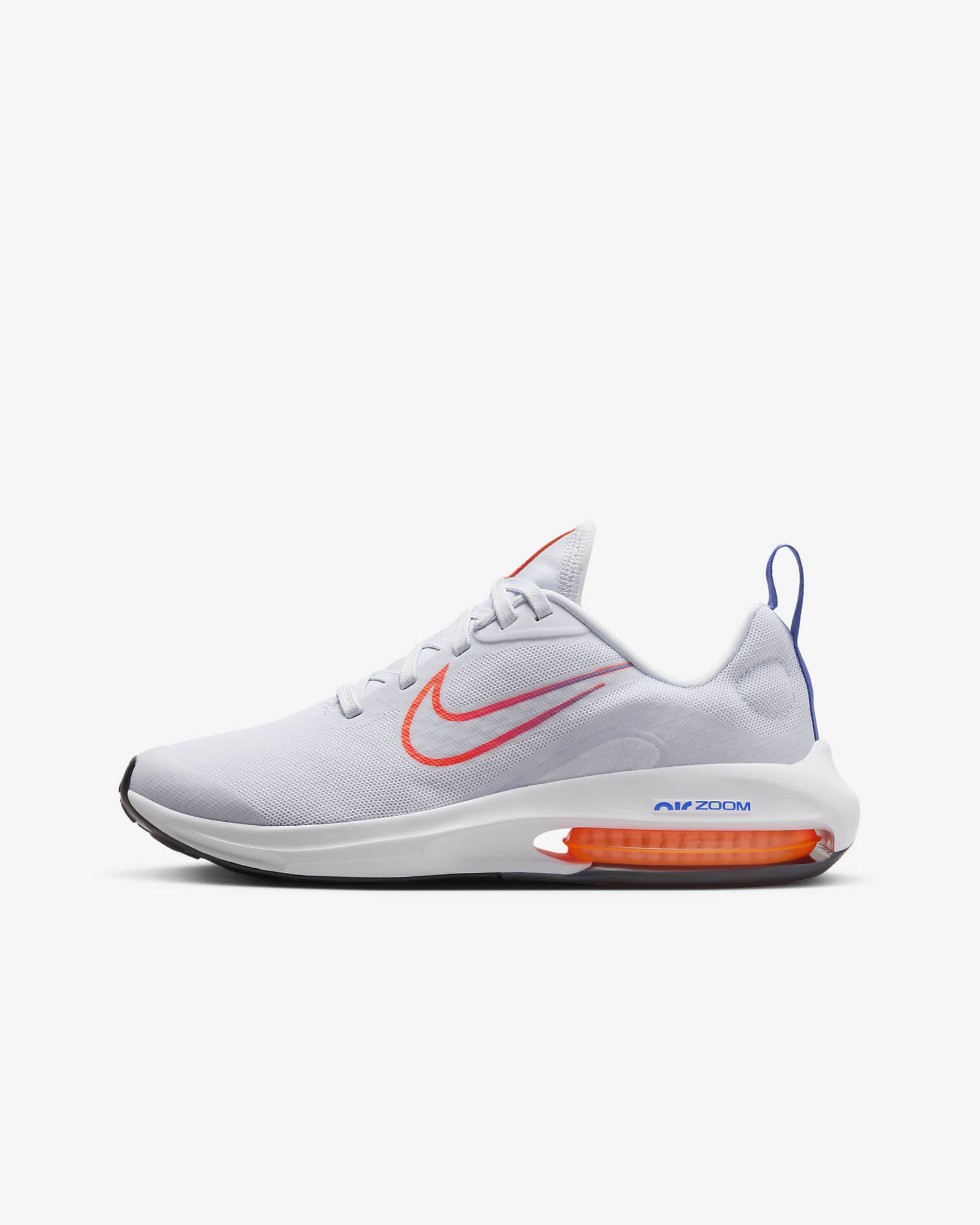 Calzado para correr para carretera para niños talla grande Nike Air Zoom Arcadia 2 - Gris fútbol/Azul astronómico/Negro/Naranja total