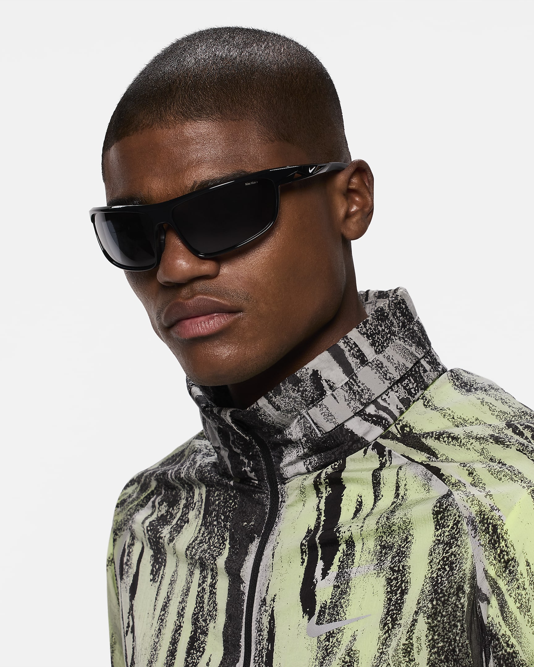 Nike Windtrack Run Sunglasses - Black/Grey