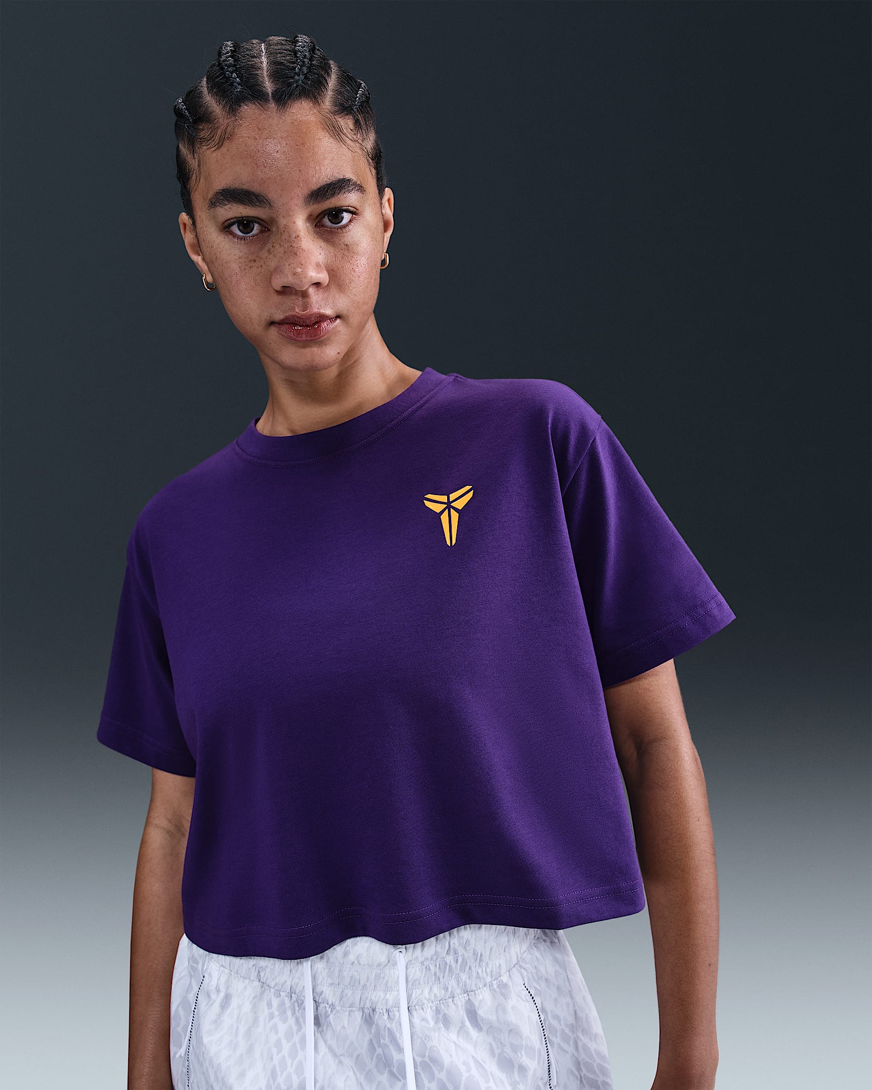 Kobe Women's Dri-FIT Cropped Basketball T-Shirt - Court Purple