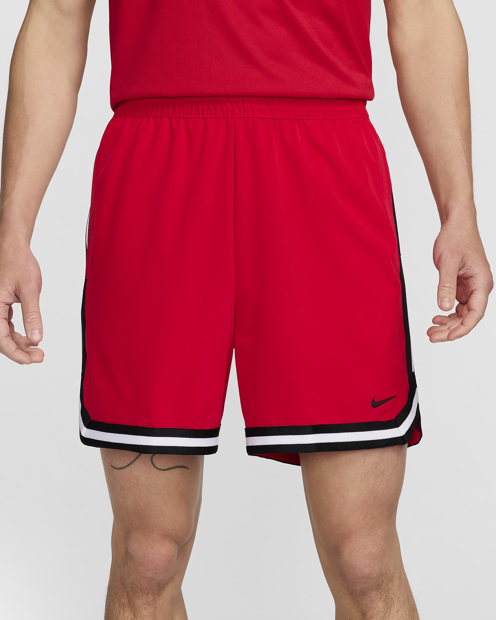 Nike DNA Men's Dri-FIT 6" UV Woven Basketball Shorts - University Red/Black/Black