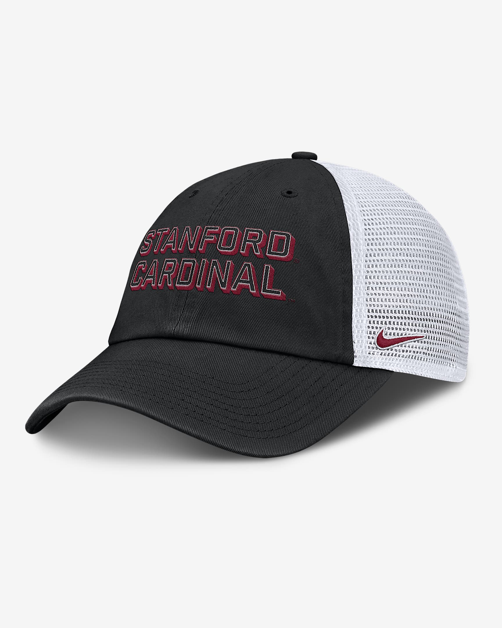 Stanford On-Field Club Gameday Men's Nike College Trucker Adjustable Hat - Black