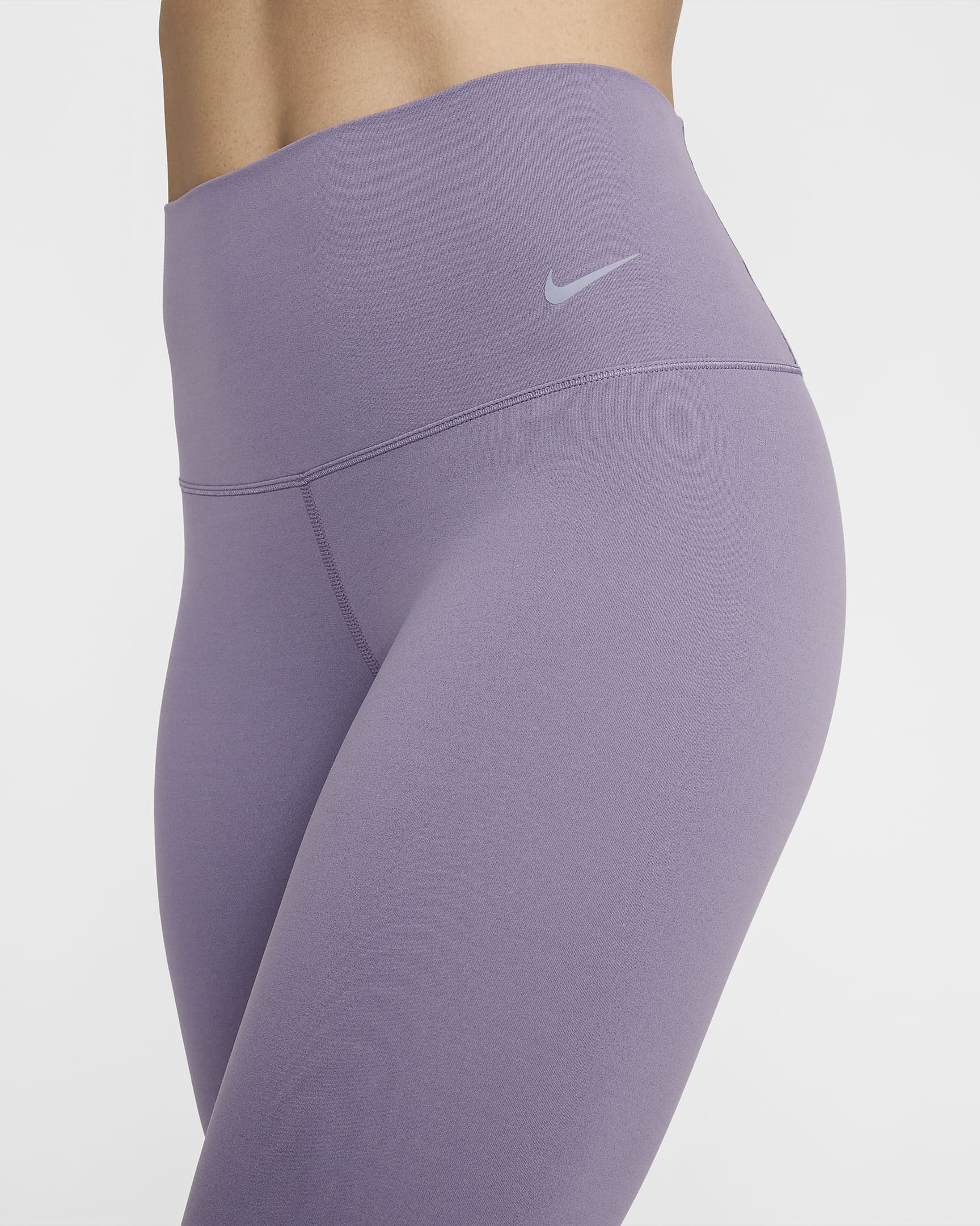 Nike Zenvy leggings i 7/8 lengde med lett støtte og høyt liv til dame - Daybreak/Svart