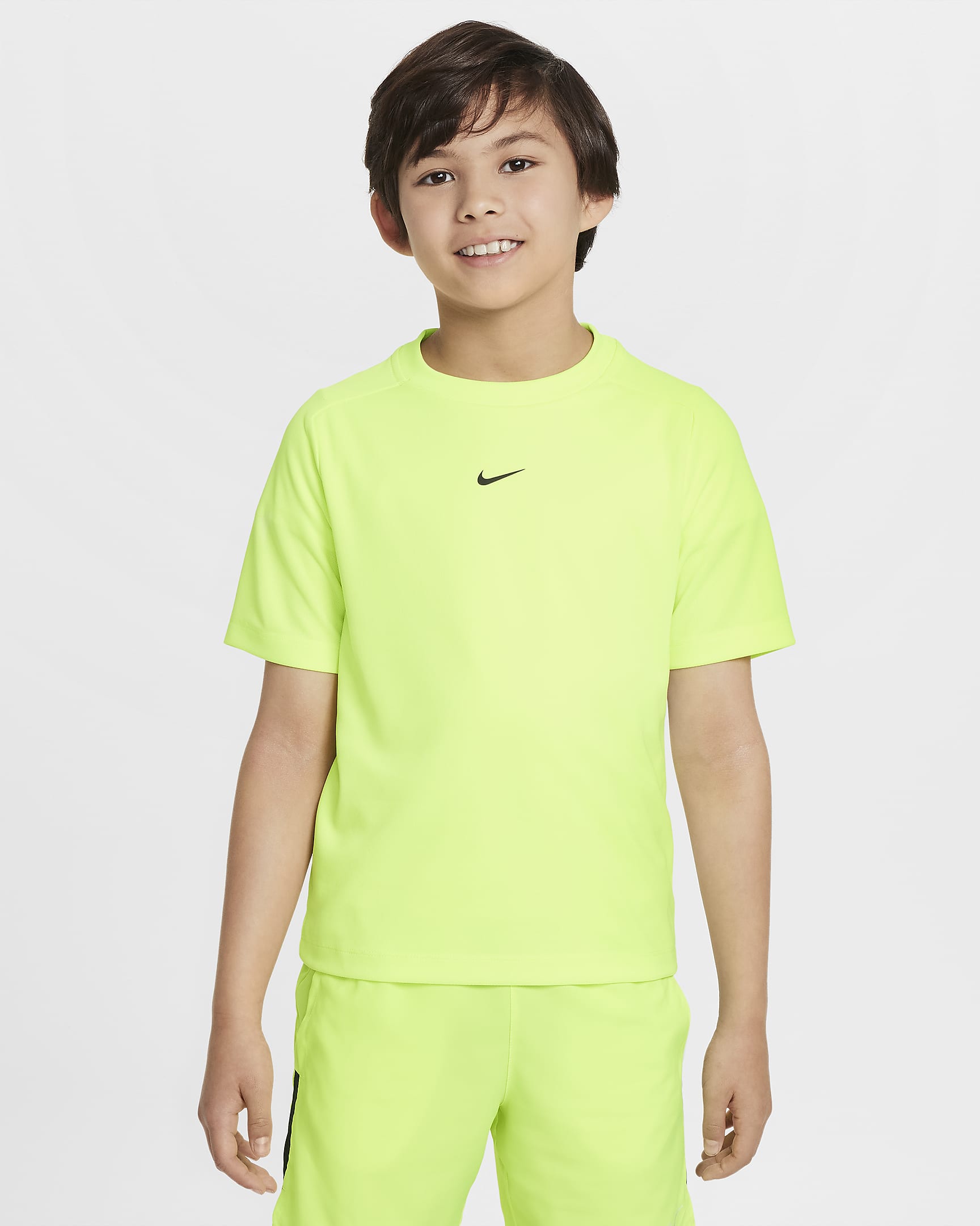 Nike Multi Big Kids' (Boys') Dri-FIT Training Top - Volt/Black