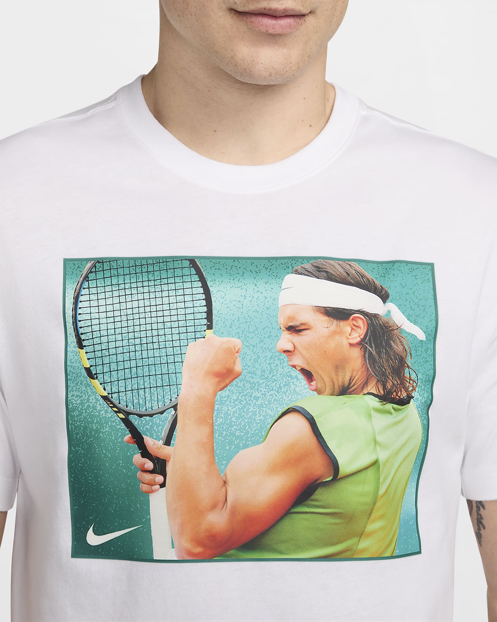 Rafa Herren-Tennis-T-Shirt - Weiß