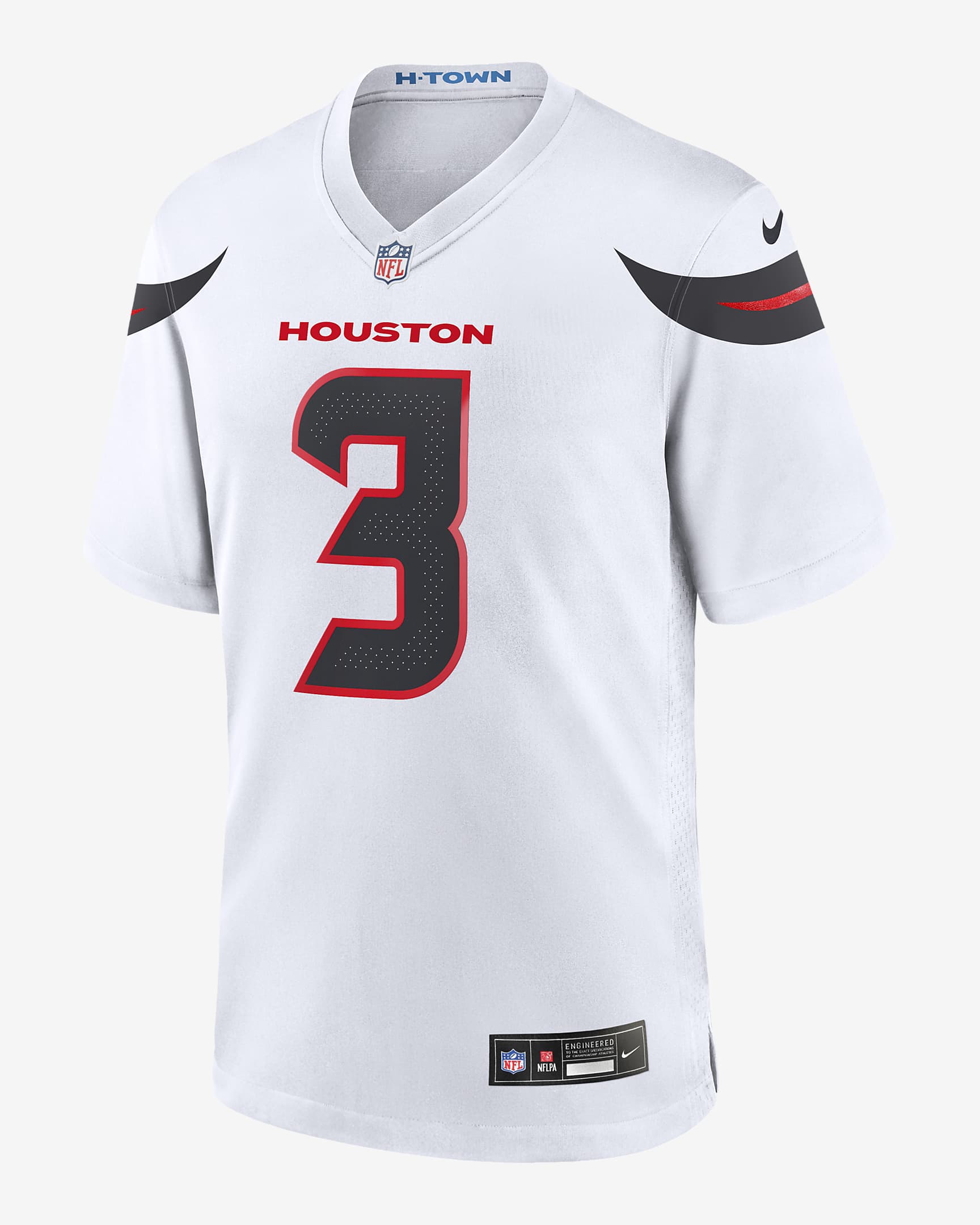 Jersey de fútbol americano Nike de la NFL Game para hombre Tank Dell Houston Texans - Blanco