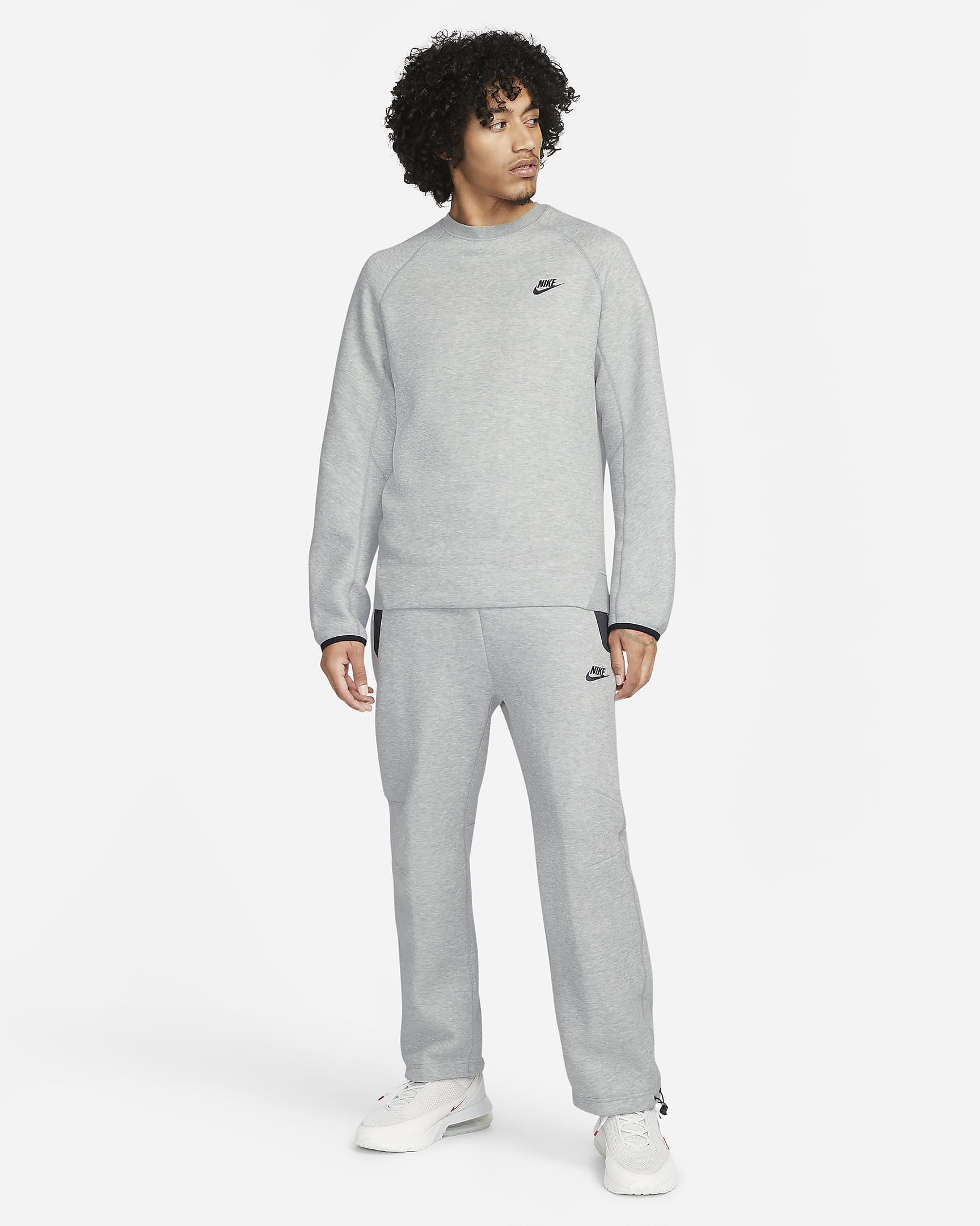 Haut Nike Sportswear Tech Fleece pour homme - Dark Grey Heather/Noir