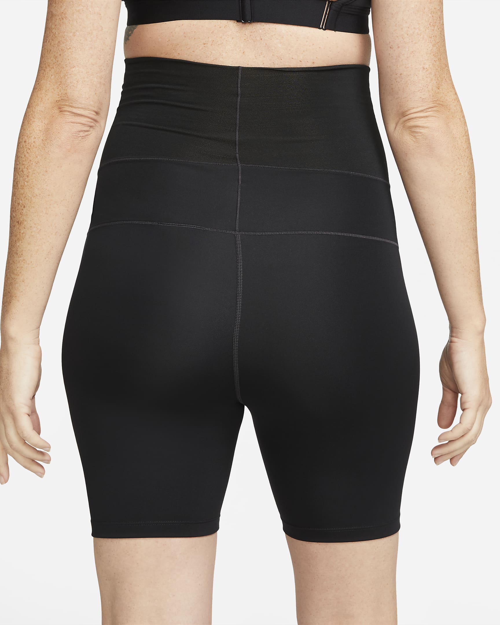 Nike One (M) sykkelshorts til dame (18 cm) (mammaklær) - Svart/Hvit