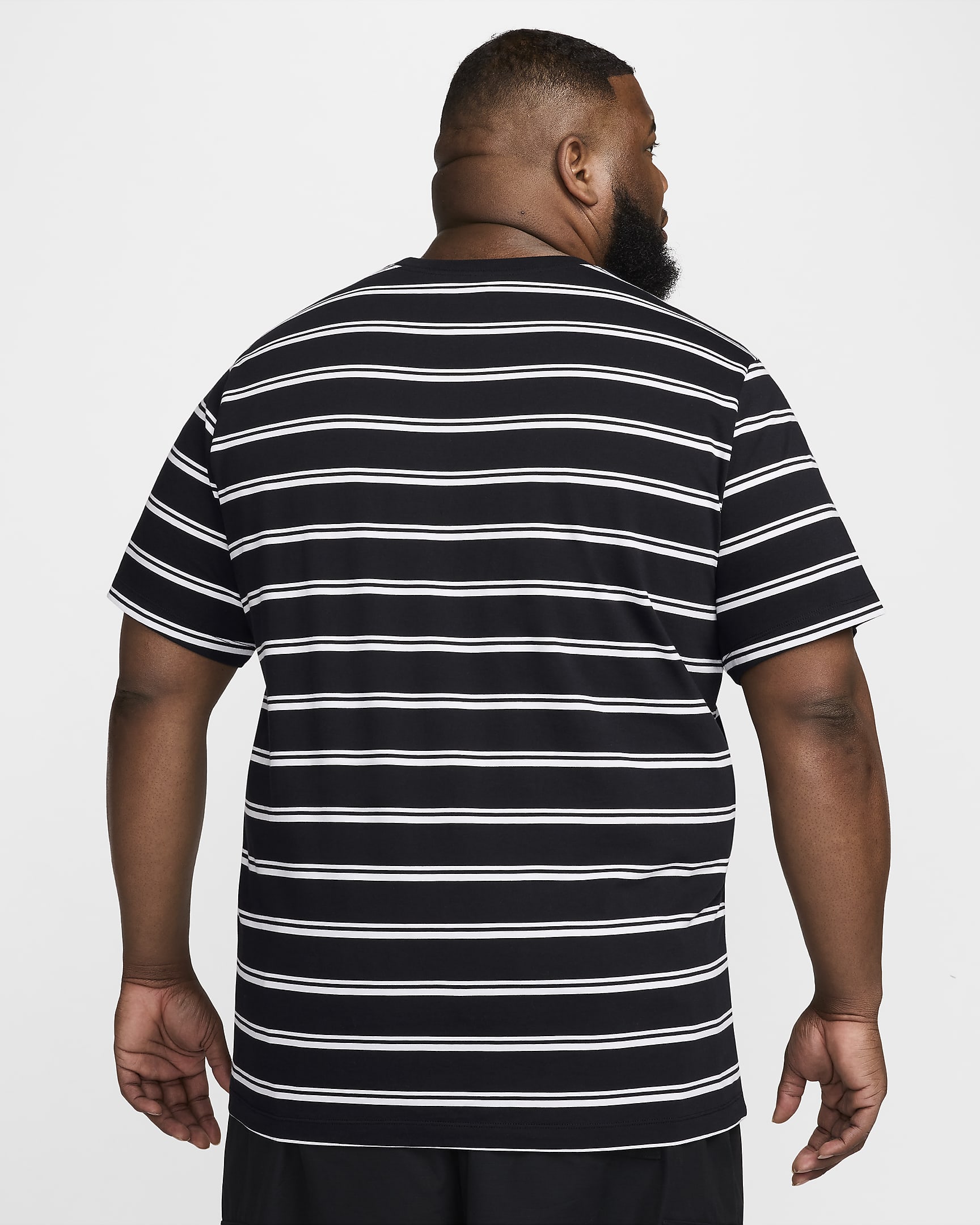 Nike Sportswear Men's Striped T-Shirt - Black