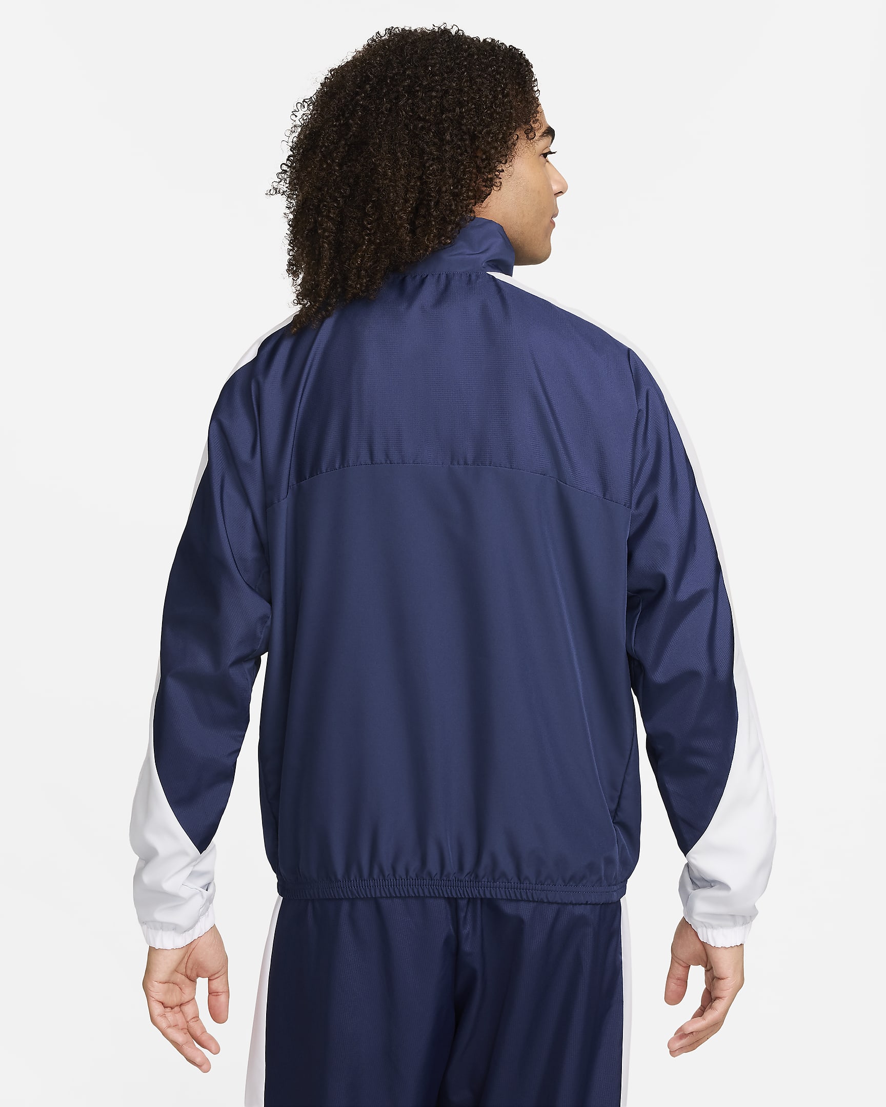 Veste de basket Nike Starting 5 pour homme - Midnight Navy/Pure Platinum/Blanc/Blanc