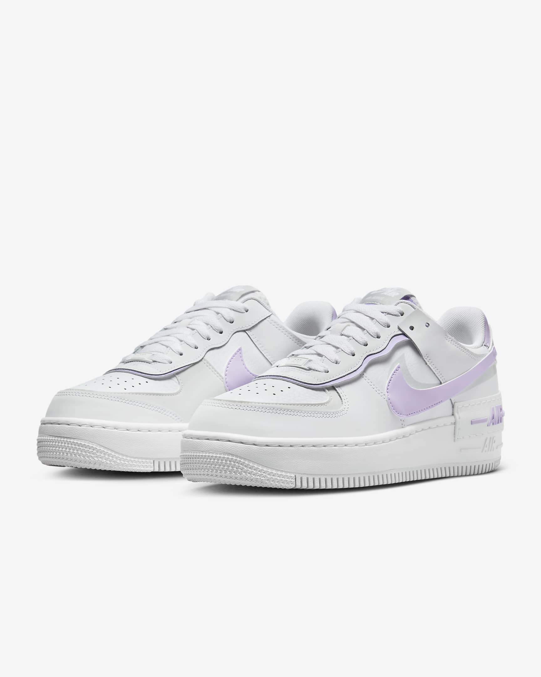 รองเท้าผู้หญิง Nike Air Force 1 Shadow - ขาว/Photon Dust/ขาว/Lilac Bloom