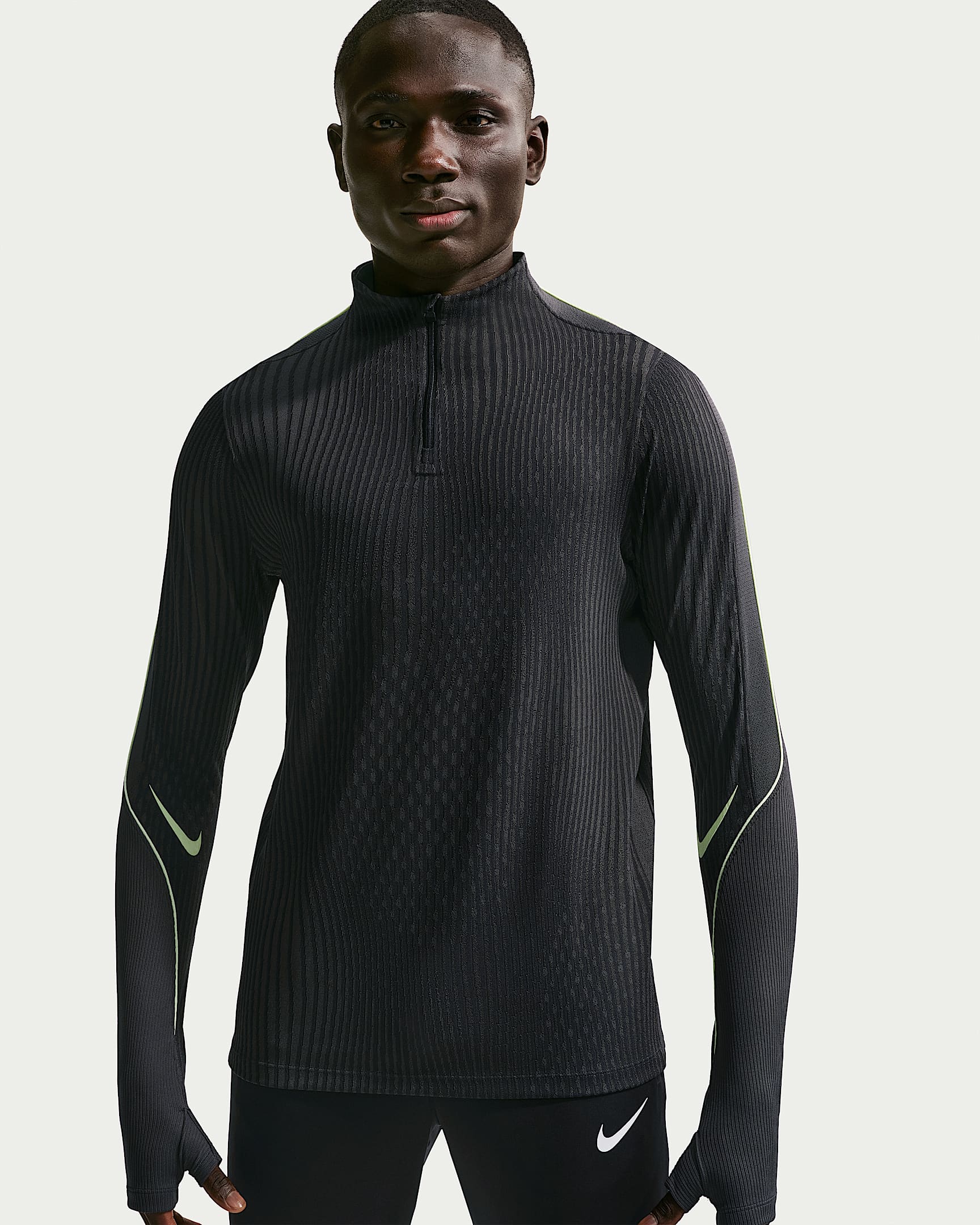 Nike Strike Elite Men's Dri-FIT ADV Football Drill Top - Dark Smoke Grey/Black/Barely Volt/Barely Volt