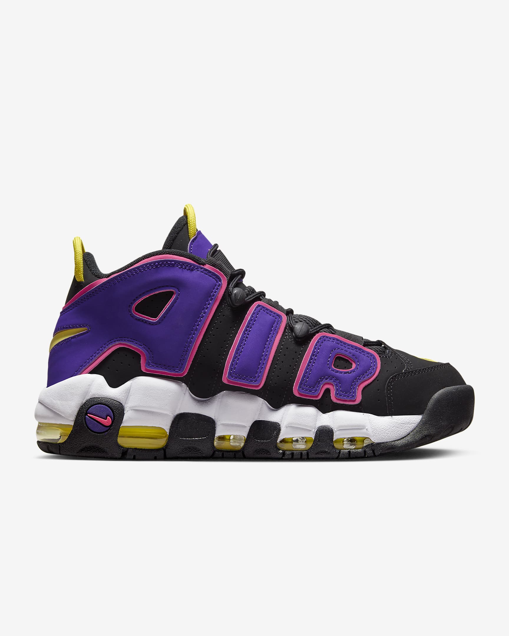 Calzado para hombre Nike Air More Uptempo '96 - Negro/Morado cancha/Hiperrosa/Multicolor