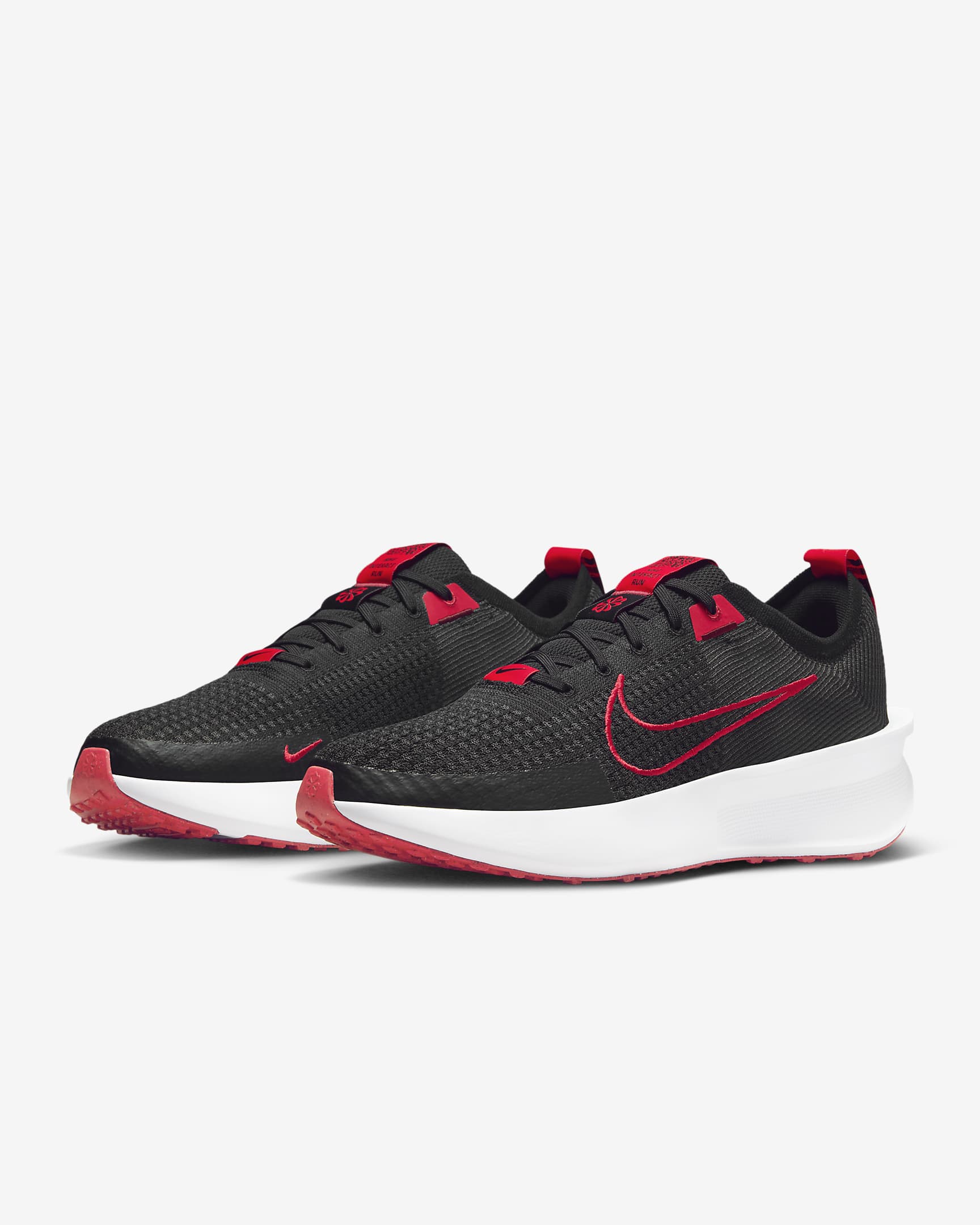 Nike Interact Run Men's Road Running Shoes - Black/Anthracite/White/Fire Red