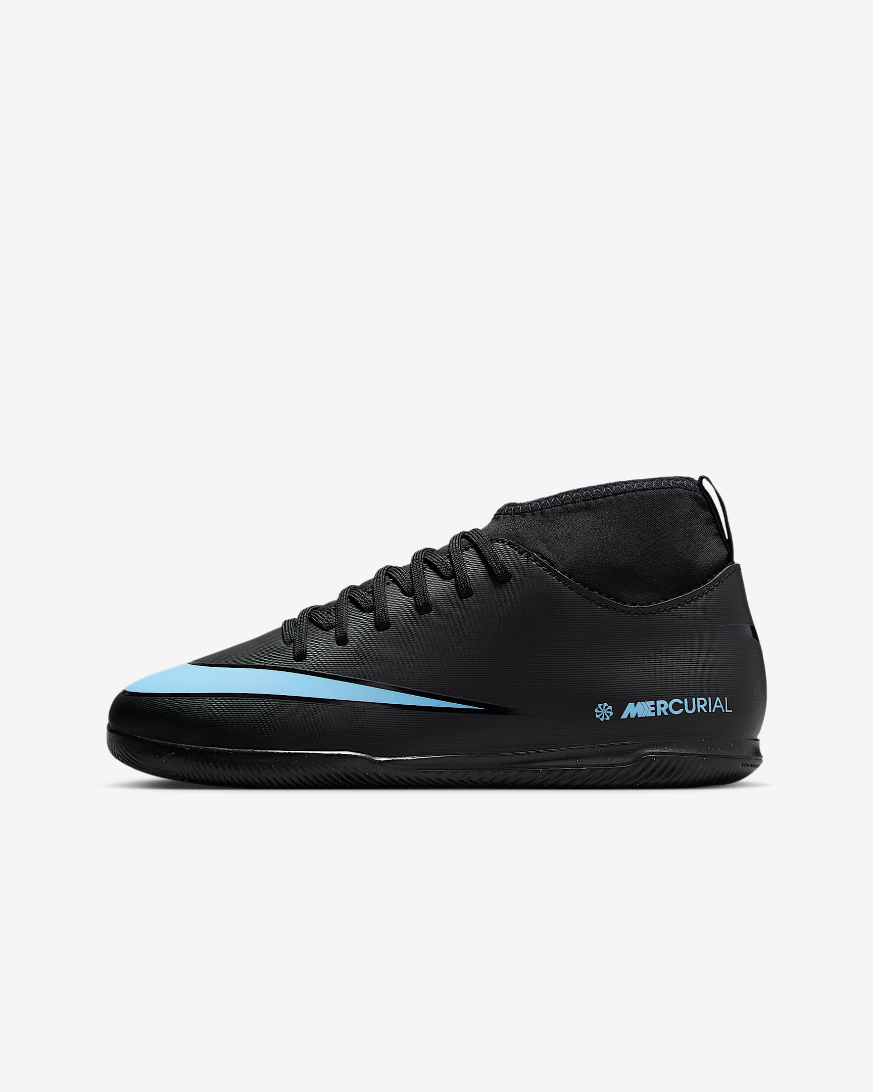 Sapatilhas de futebol de cano alto IC Nike Jr. Mercurial Superfly 10 Club para criança/Júnior - Preto/Azul Ice