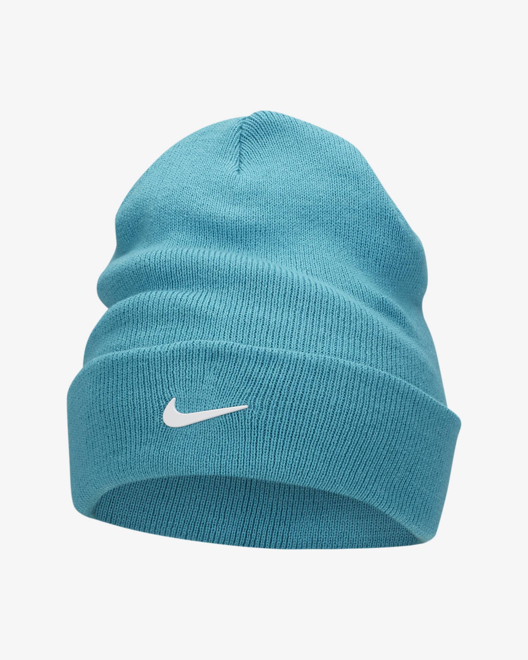 Gorro Swoosh para niños Nike Peak - Nébula azul verdoso/Blanco