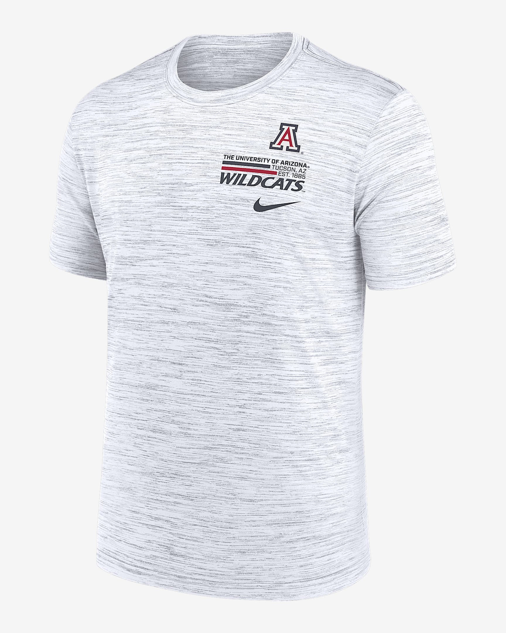 Arizona Campus Chest Stack Velocity Men's Nike Dri-FIT College T-Shirt - White