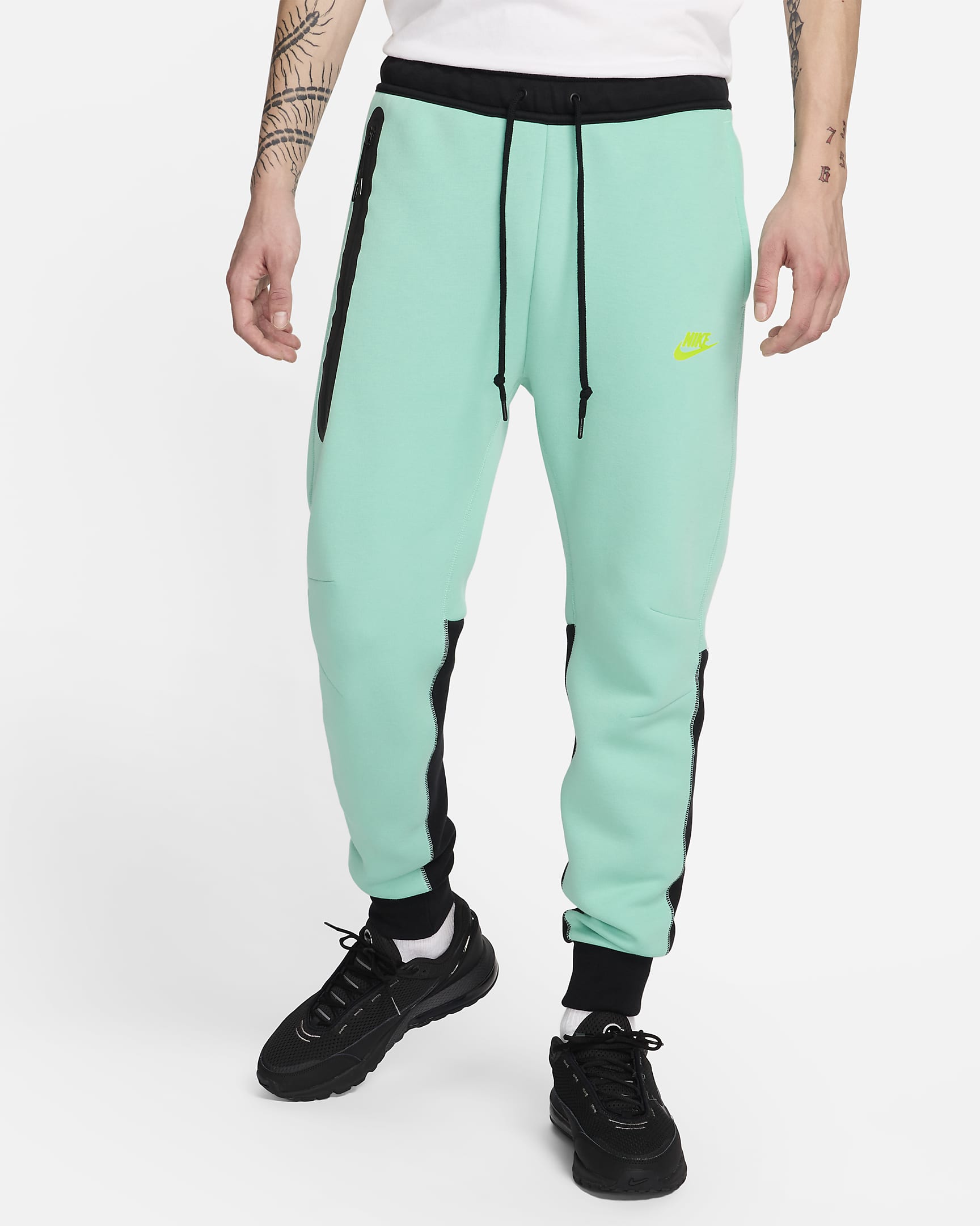 Calças desportivas Nike Sportswear Tech Fleece para homem - Esmeralda Rise/Preto