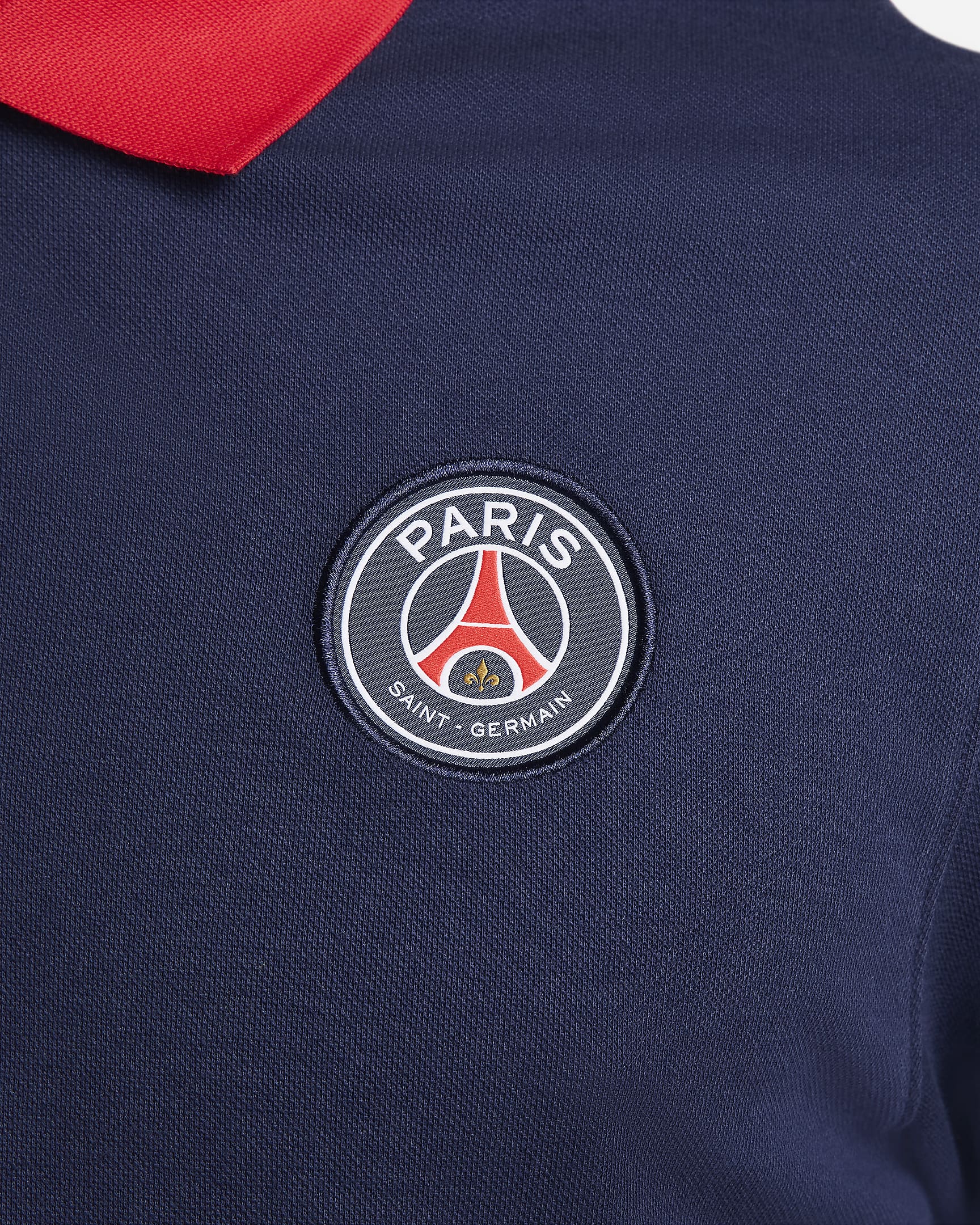 Paris Saint-Germain The Nike Polo Men's Nike Dri-FIT Soccer Polo - Midnight Navy/University Red/White