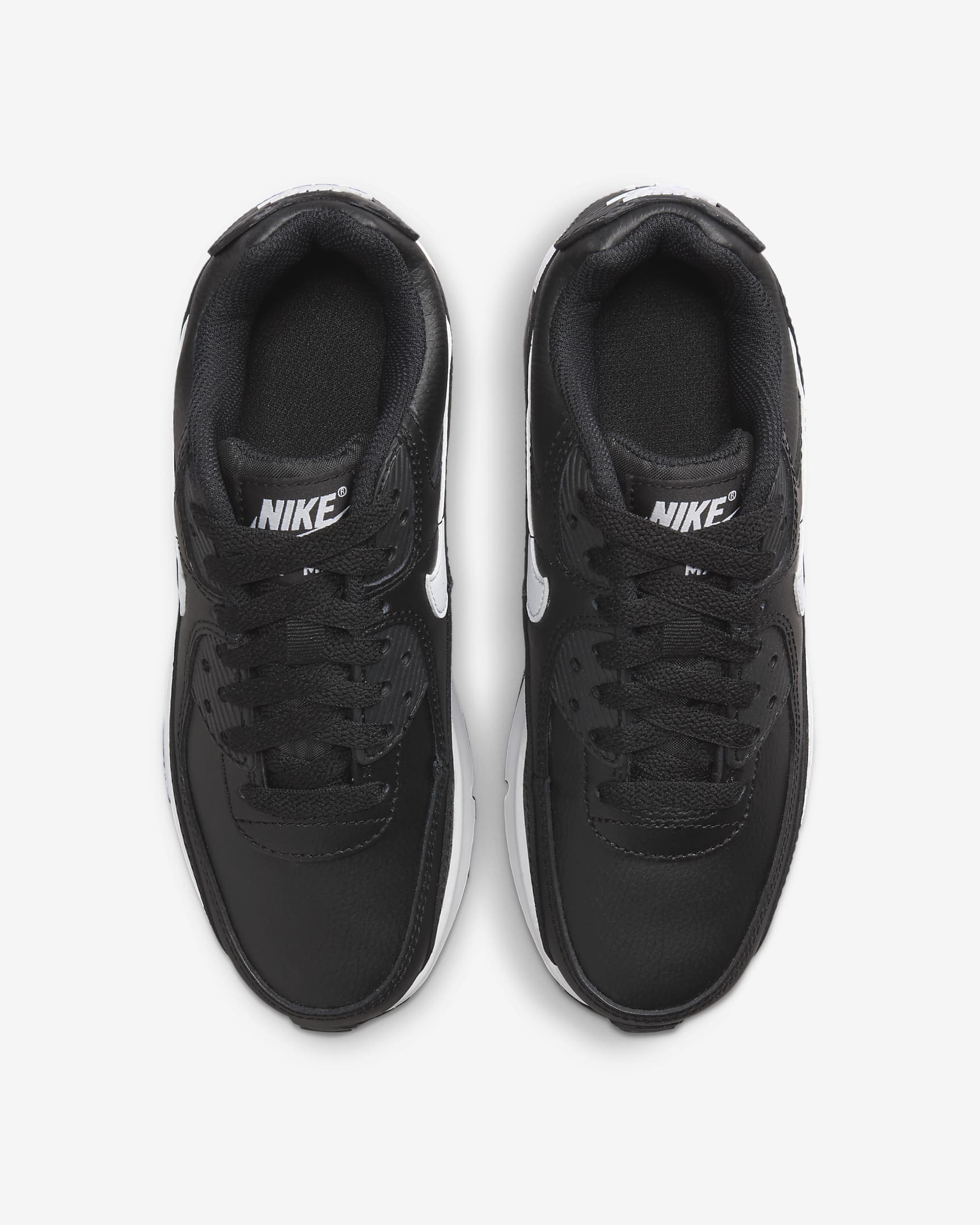 Nike Air Max 90 Big Kids' Shoes - Black/Black/White