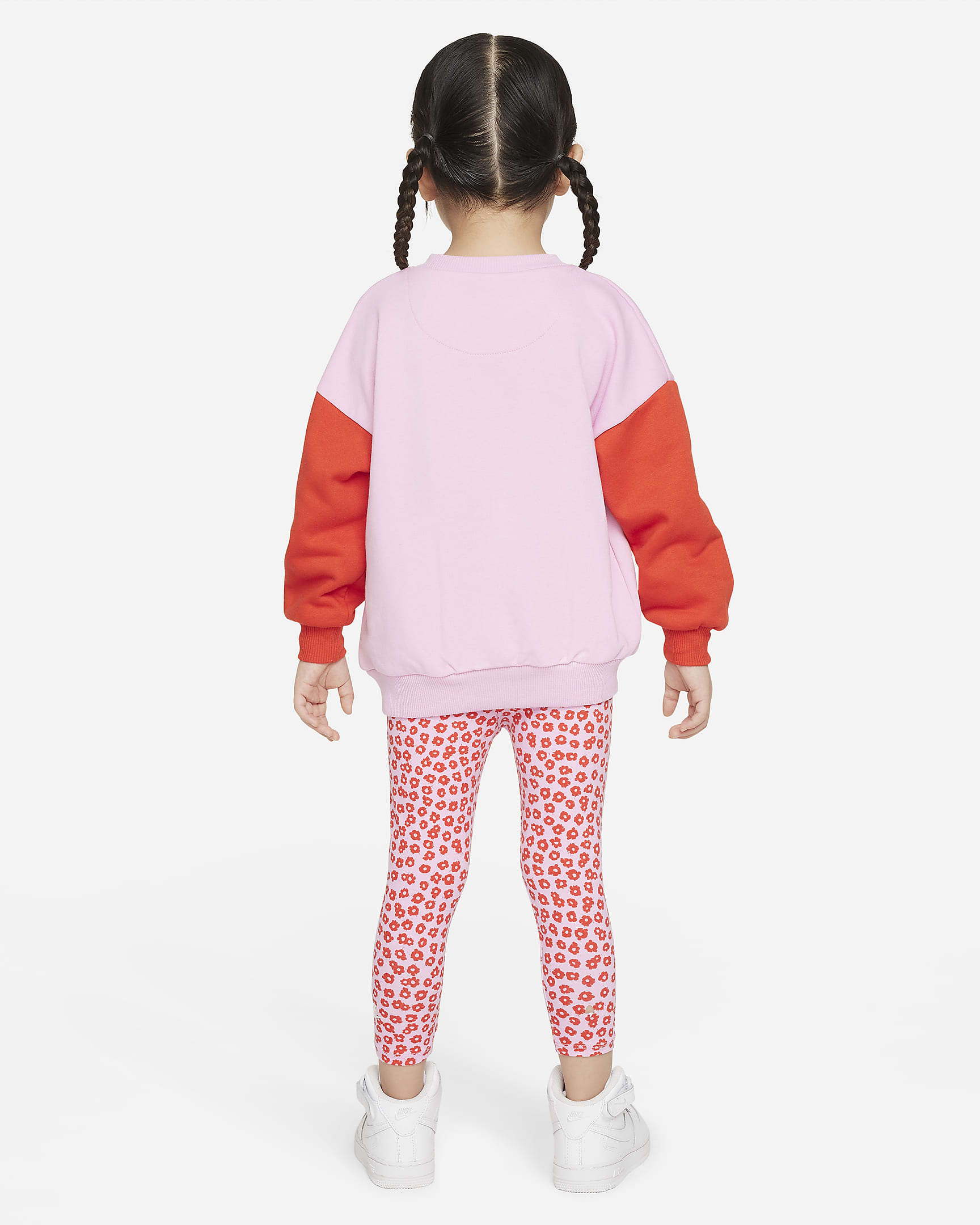 Nike Floral Conjunto de sudadera y leggings - Infantil - Pink Rise