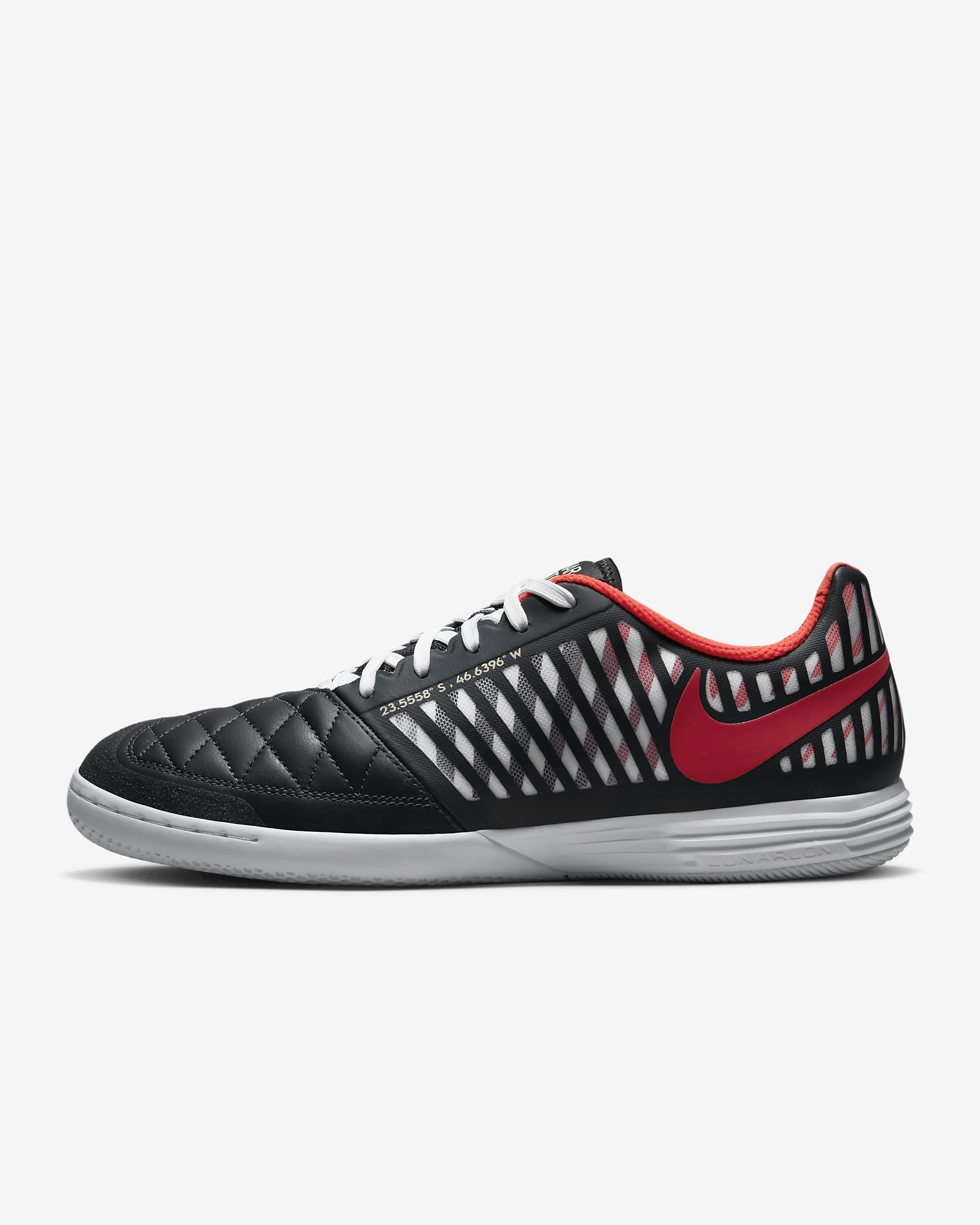 Nike Lunar Gato II Indoor Court Low-Top Football Shoes - Anthracite/White/Team Gold/Infrared 23